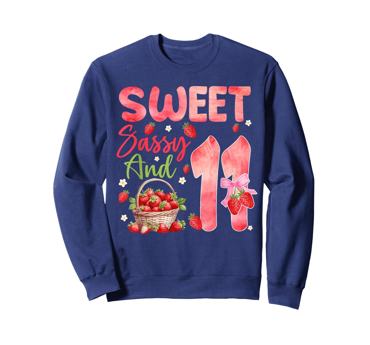 Sweet Sassy and Eleven Bday 11th Strawberry Theme Party T-Shirt