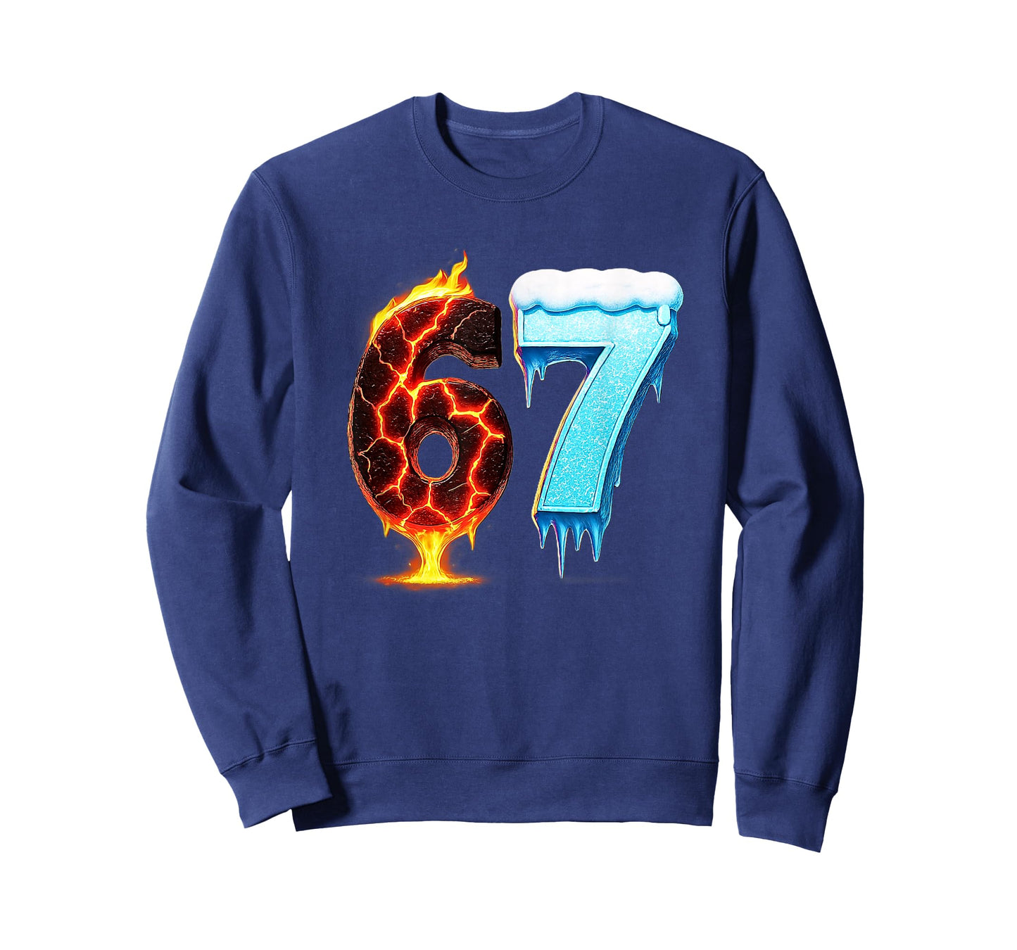 67 Fire Ice Number Six Seven Meme 67 Alpha Slang T-Shirt