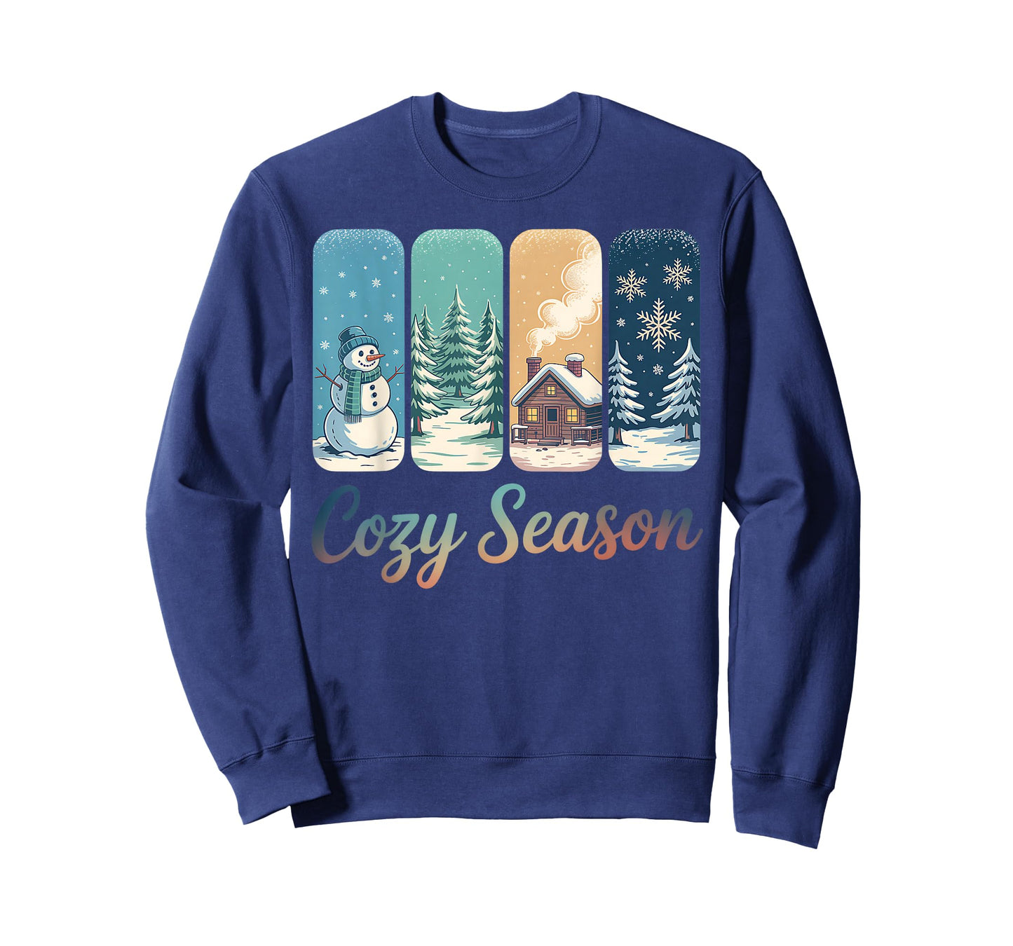 Cozy Season Winter Wonderland Cabin Snowman Snowflake T-Shirt