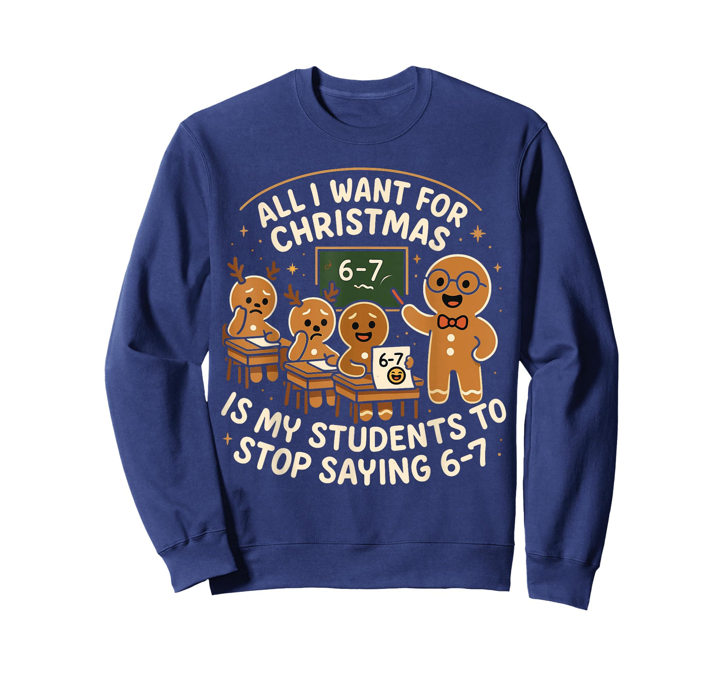 Funny 67 Christmas Pajamas Shirt Six Seven Meme Brainrot T-Shirt