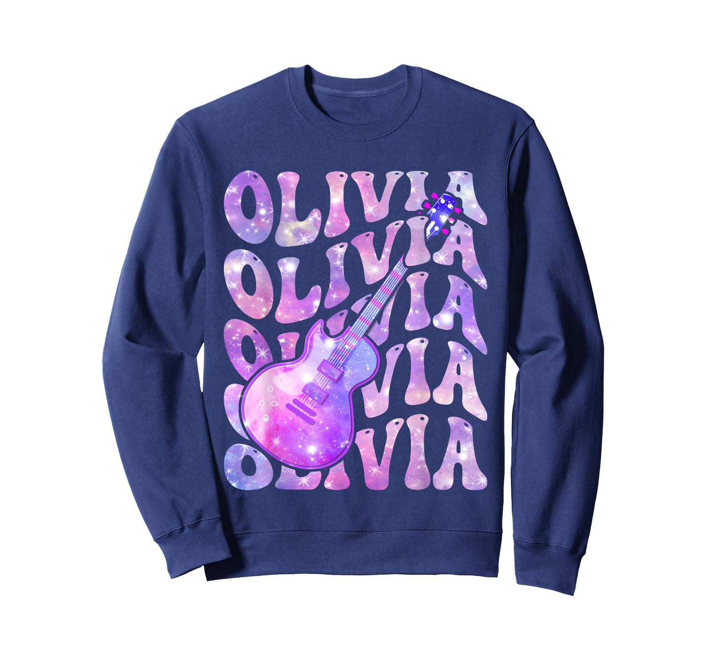 Olivia First Name I Love Olivia Girl Groovy 80's T-Shirt