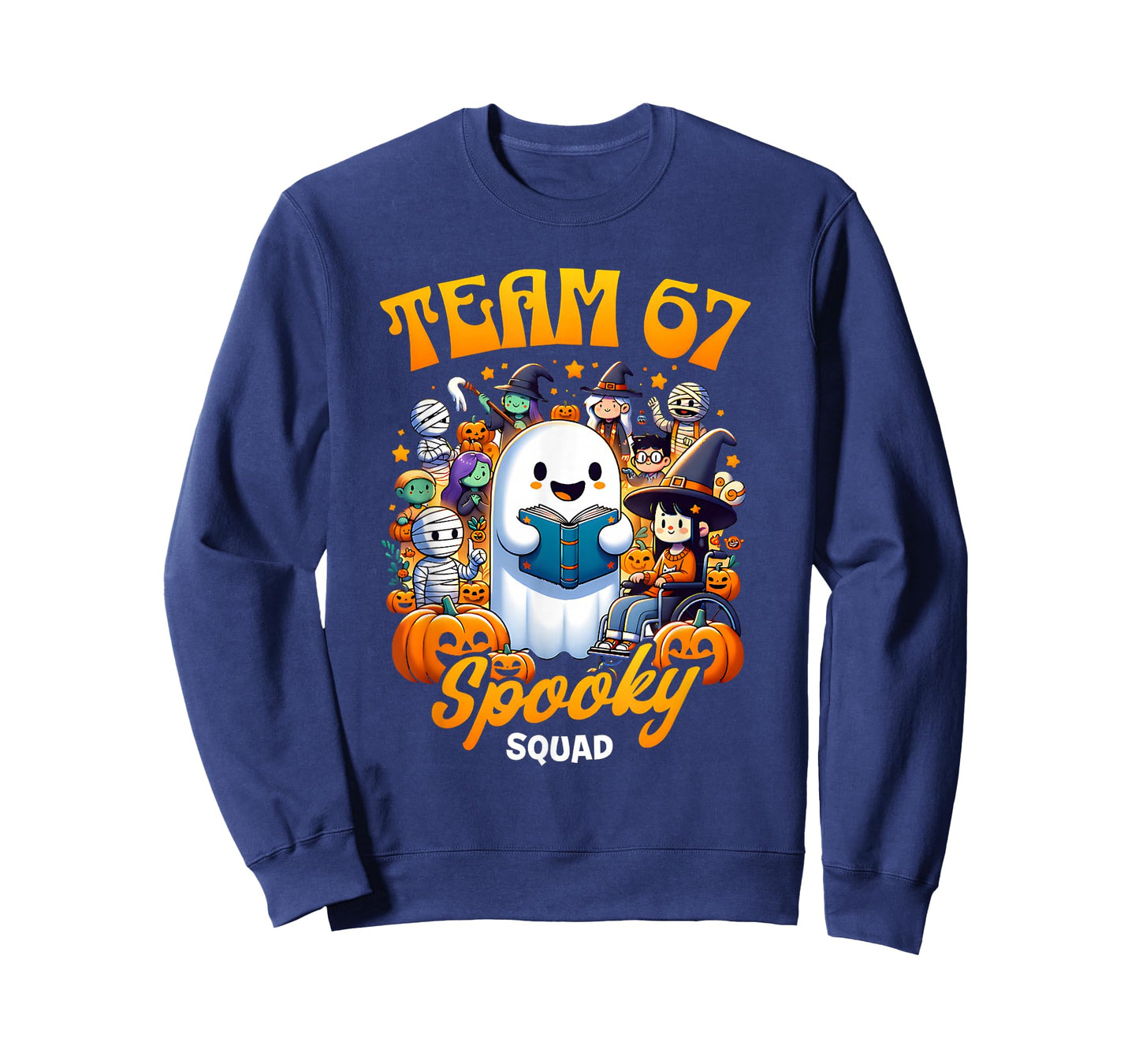 Team 67 Spooky Squad Funny Six Seven Meme 6 7 Halloween T-Shirt