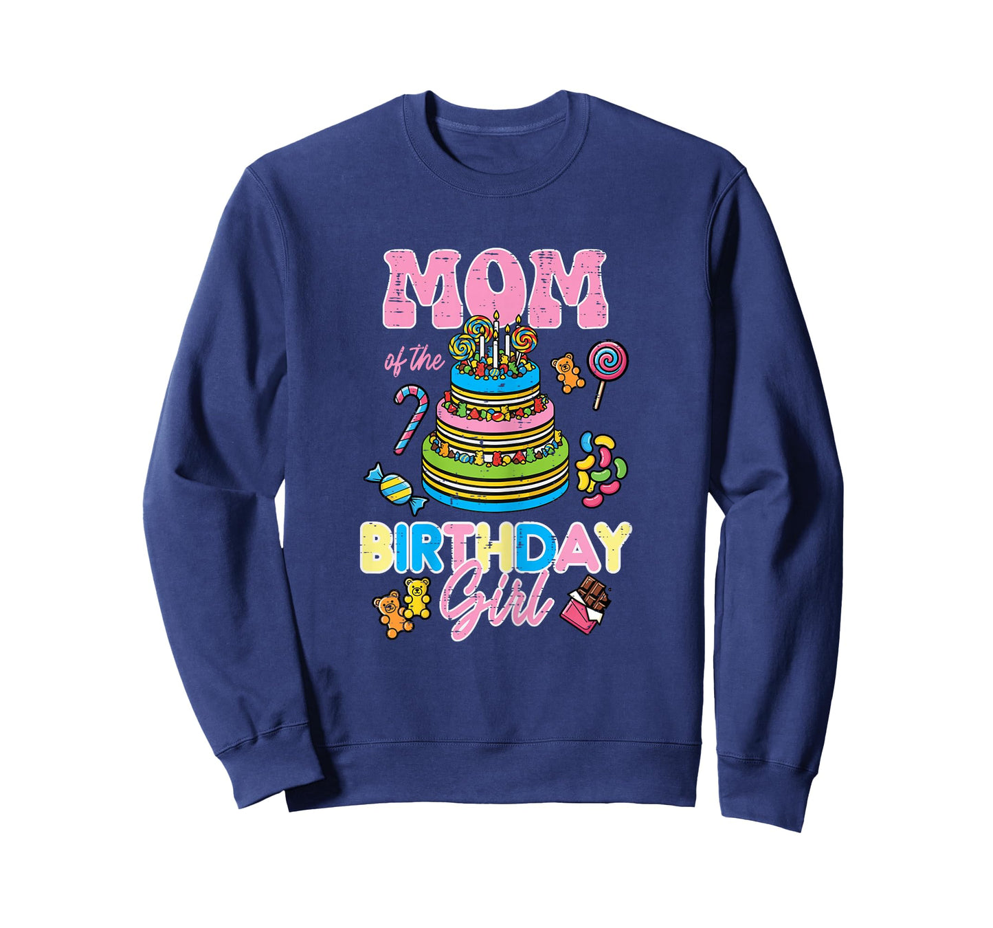 Mom of Birthday Girl Cake Bday Party Family Matching Women T-Shirt