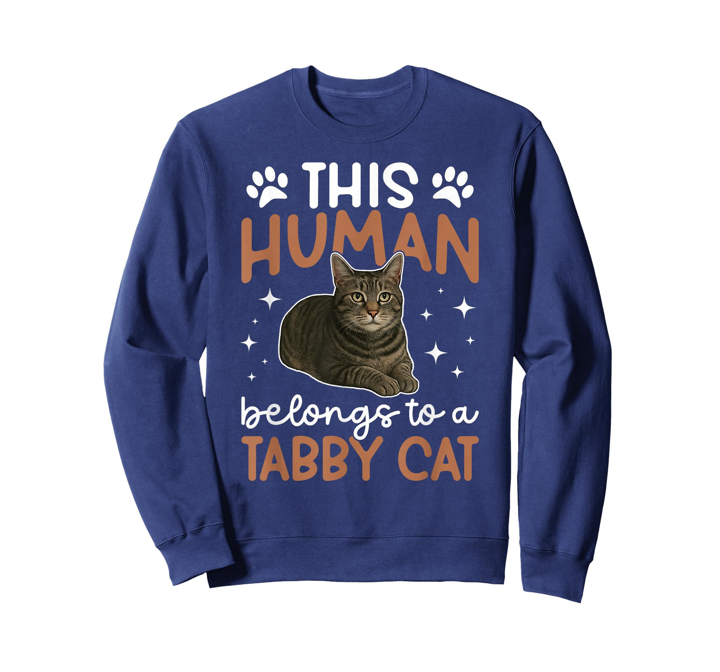 Human Belongs to Gray Tabby Cat Owner Grey Tabby Cat Lover T-Shirt