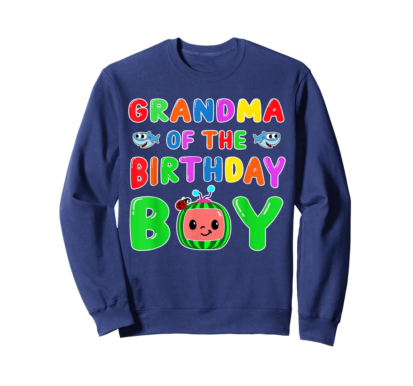 Grandma of The Birthday Boy Funny Melon Family Matching T-Shirt