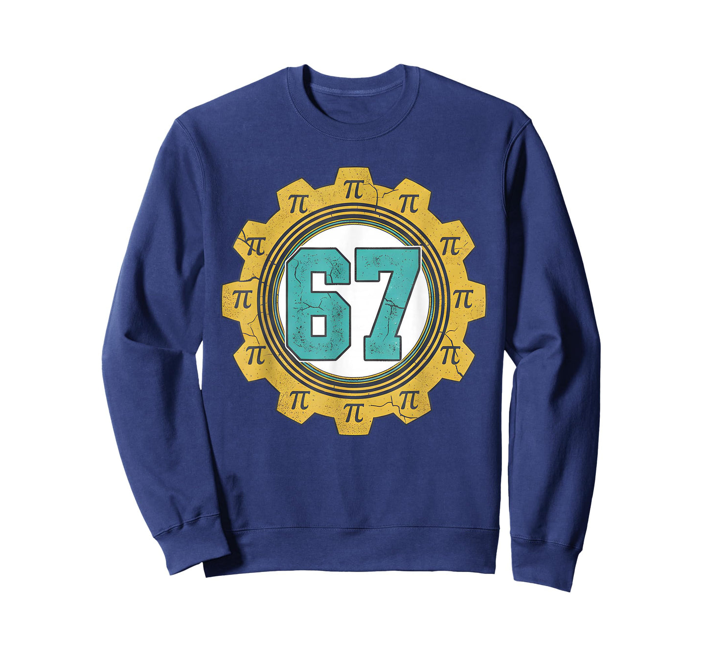 Vintage 6 7 Number 67 Pi Day for Math Science Teacher T-Shirt