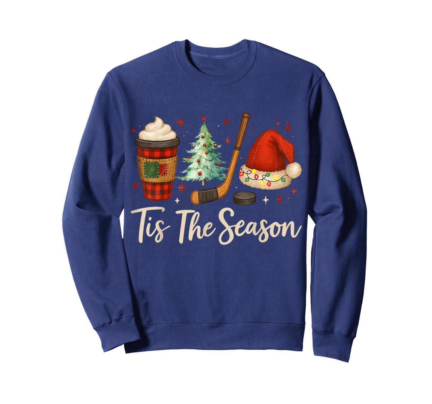 Tis The Season Hockey Coffee Xmas Tree Ice Hockey Christmas T-Shirt
