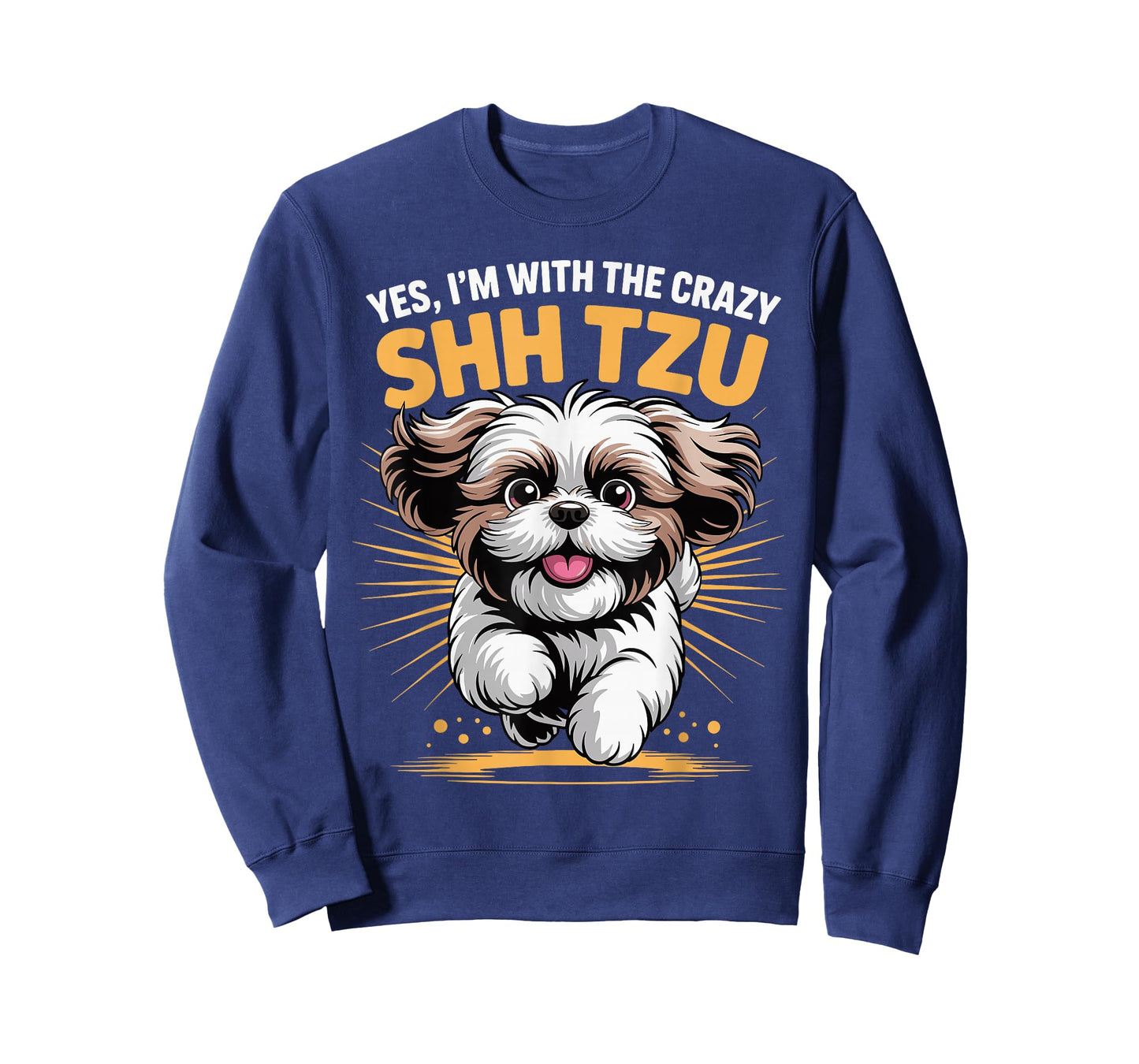 Funny Cute Pet Dog Breed Yes I'm with The Crazy Shih Tzu T-Shirt
