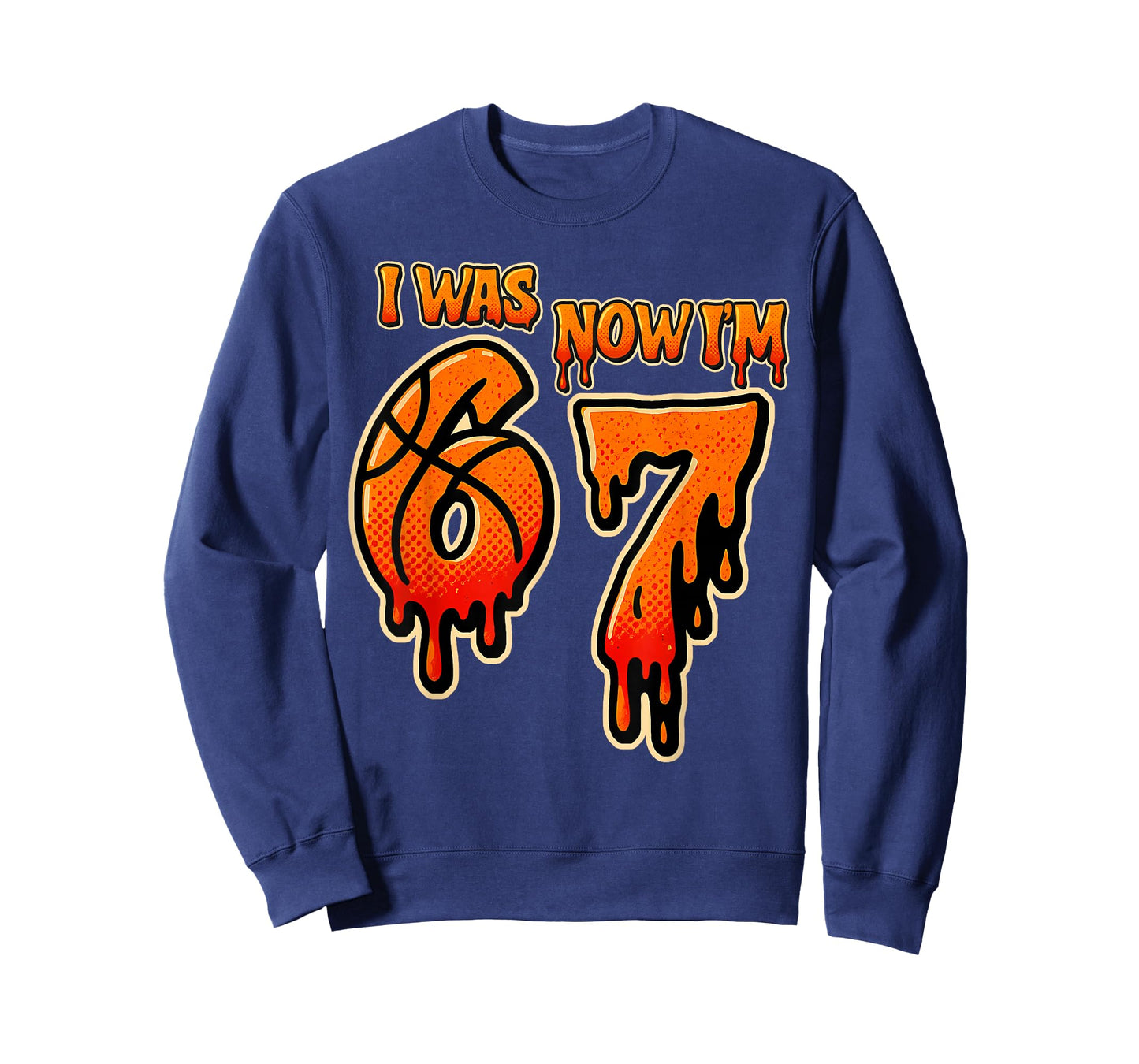 Basketball Six Seven Drip 6 7 Meme 7 Year Old Birthday T-Shirt