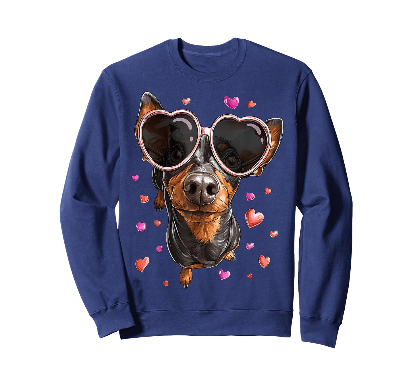 Miniature Pinscher Minpin Dog Valentine's Day Heart T-Shirt