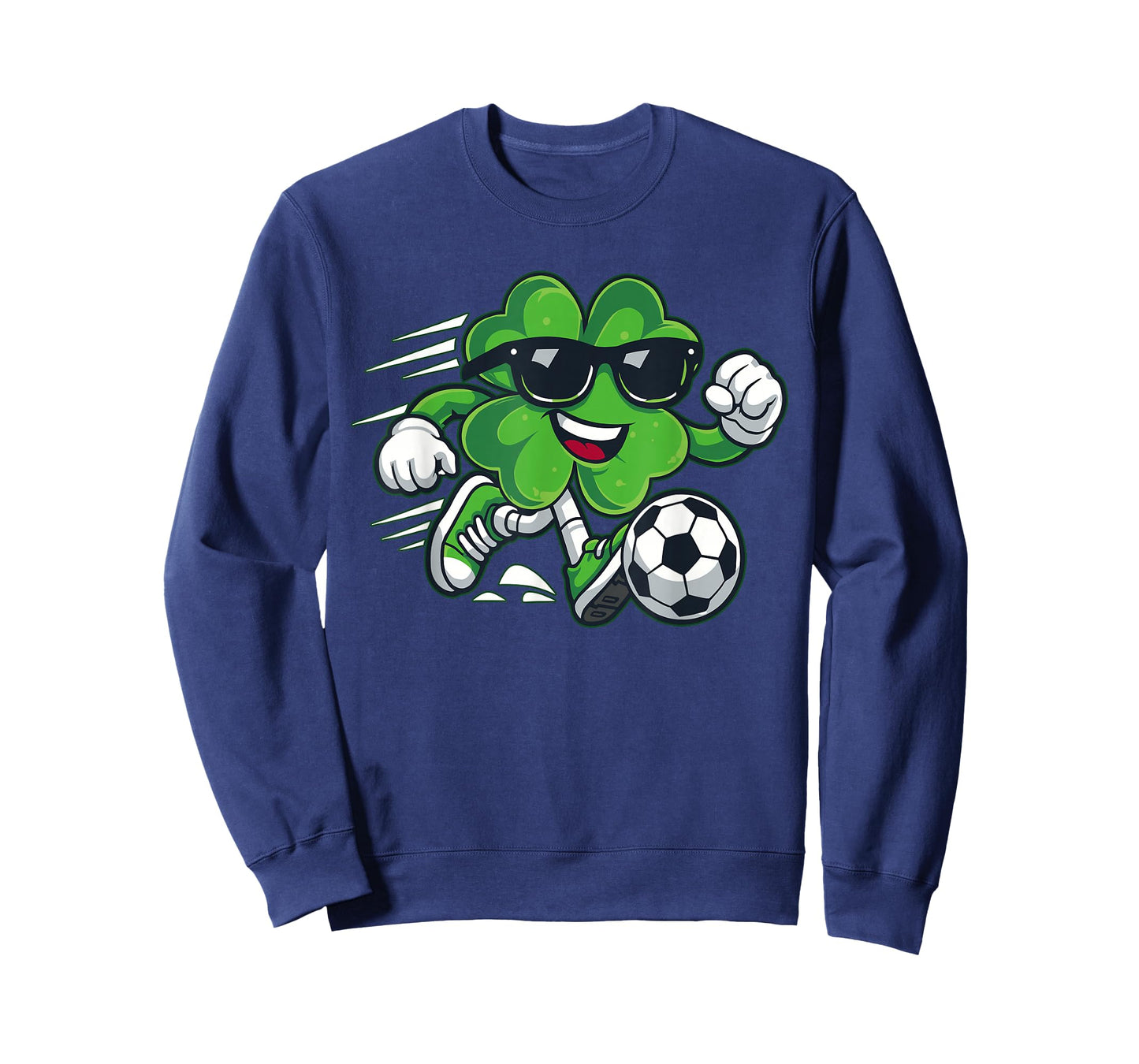Funny Shamrock Clover Soccer Lover St Patricks Day Boys Kids T-Shirt