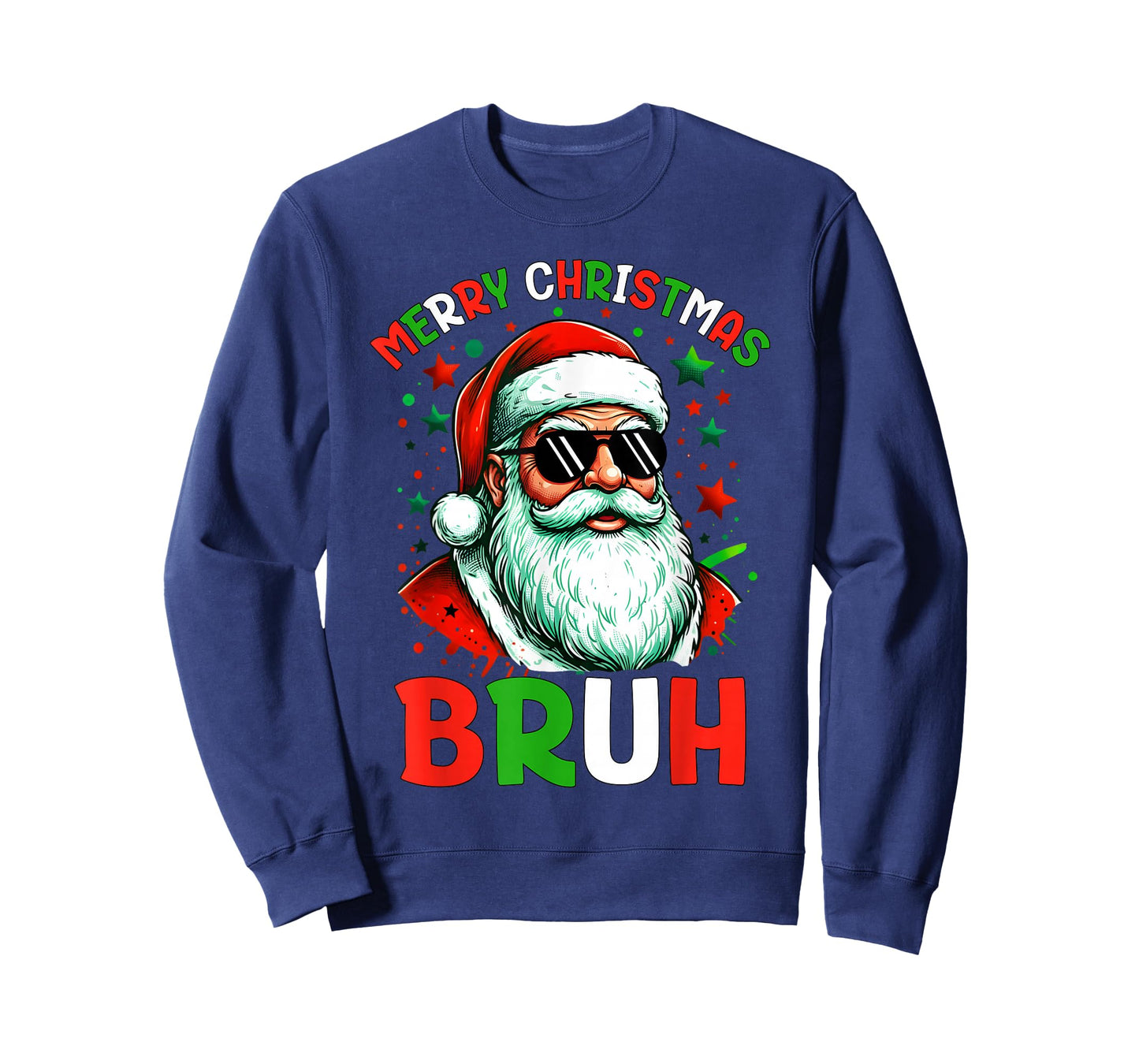 Bruh Christmas Teens Boys Kids Christmas Santa Cluas T-Shirt