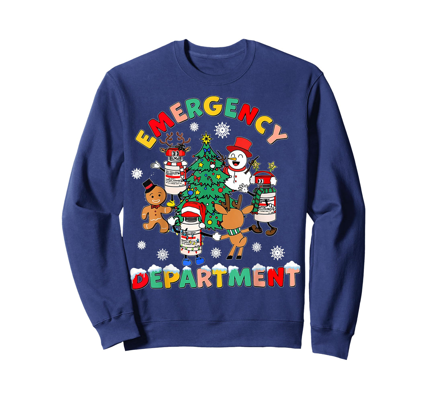 Emergency Department Christmas Santa ER Crew Nurse T-Shirt