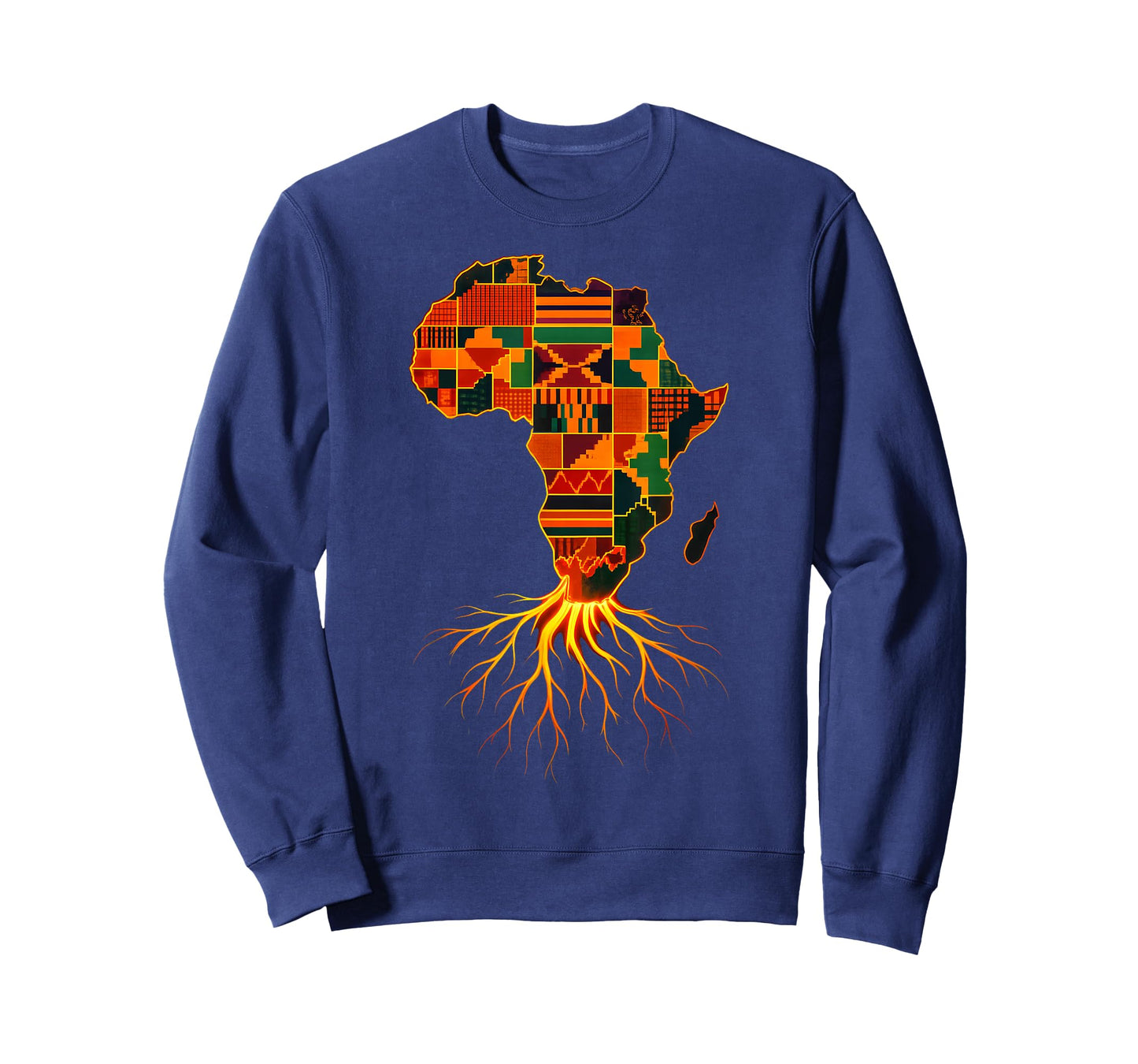 Africa Cool African Roots Map Traditional Kente Cloth T-Shirt