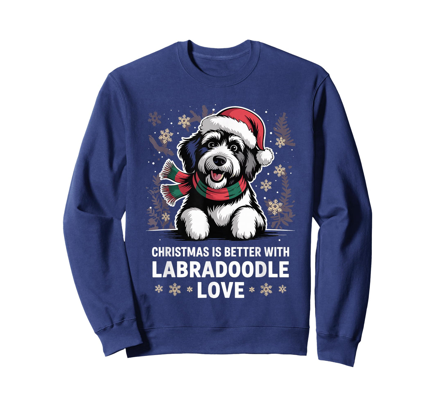 Cute Xmas Puppy Christmas is Better with Labradoodle Love T-Shirt