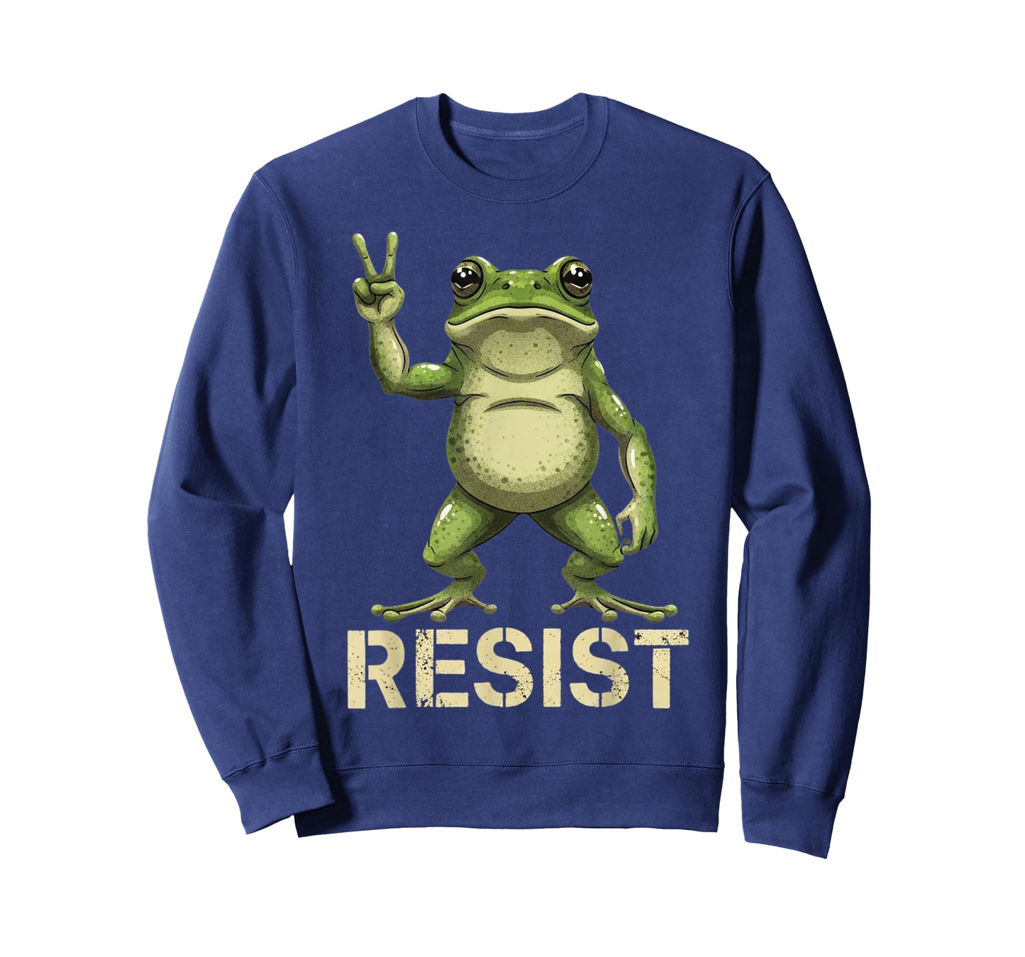 Realistic Frog Resist Protest Peace Sign Funny Activism T-Shirt