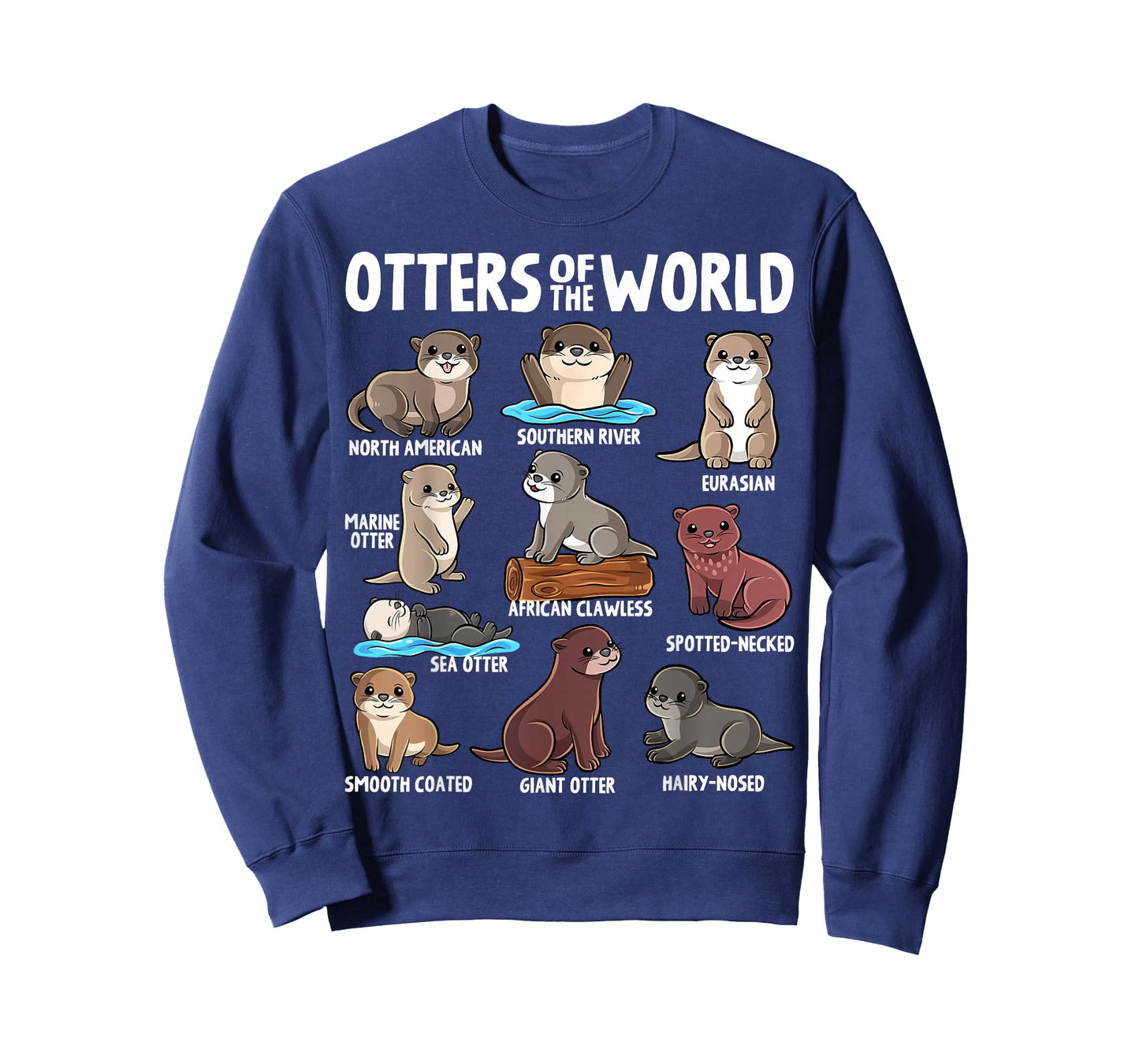 Otters of The World Sea Animal Cute Chibi Otter Lover T-Shirt