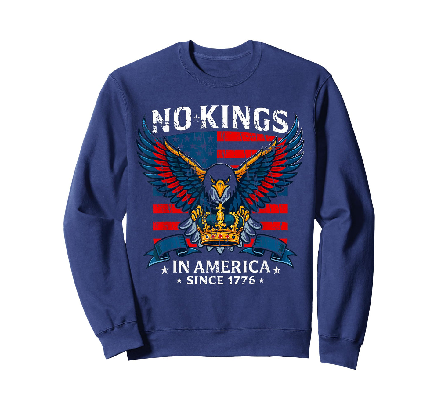 No Kings in America Since 1776 T-Shirt Patriotic Freedom Tee T-Shirt
