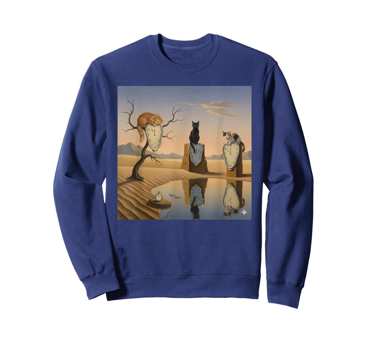 The Persistence of Cats – Surreal Dalí Inspired Parody Art T-Shirt