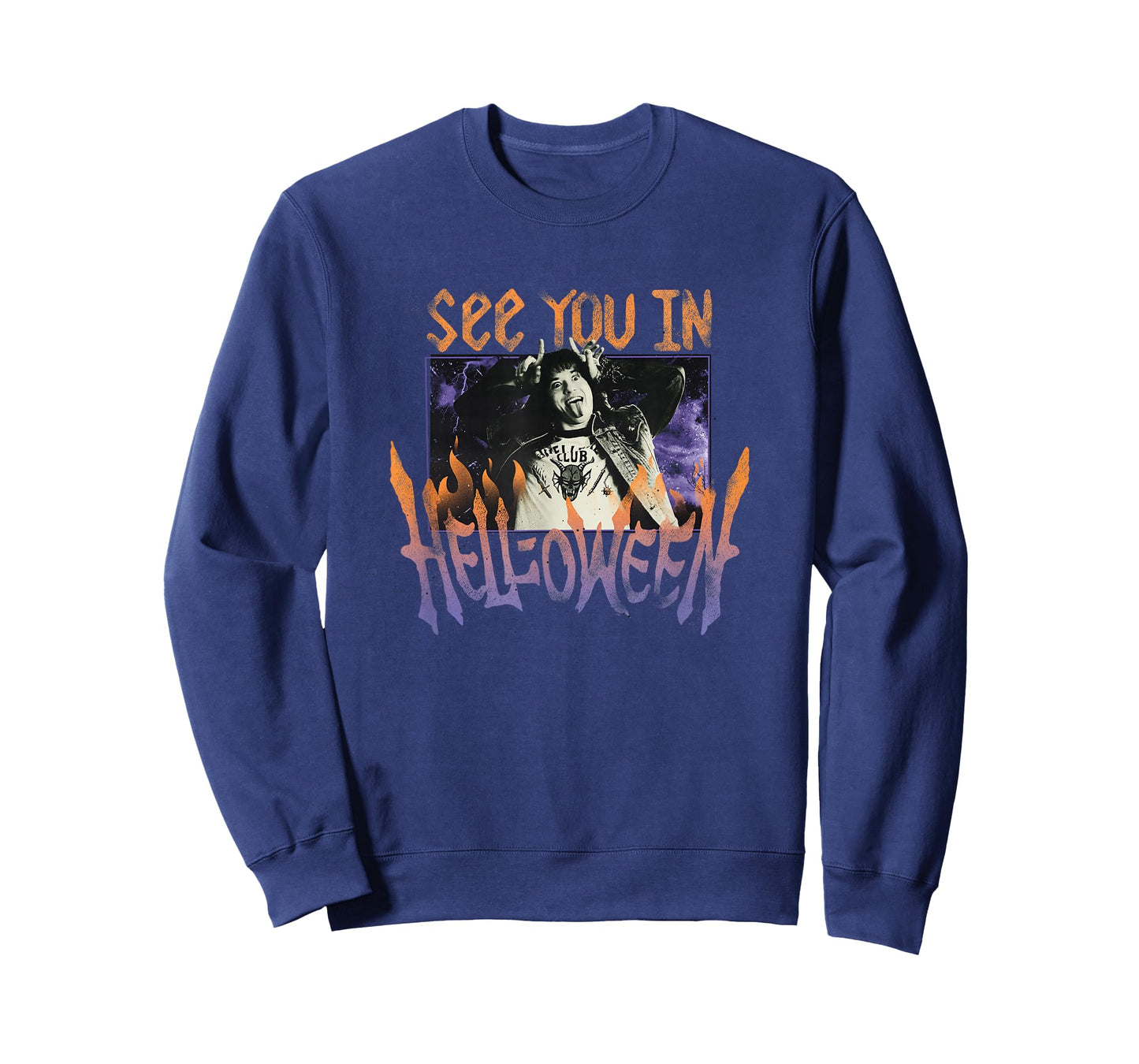 Stranger Things Eddie Munson Hellfire Halloween Flames T-Shirt