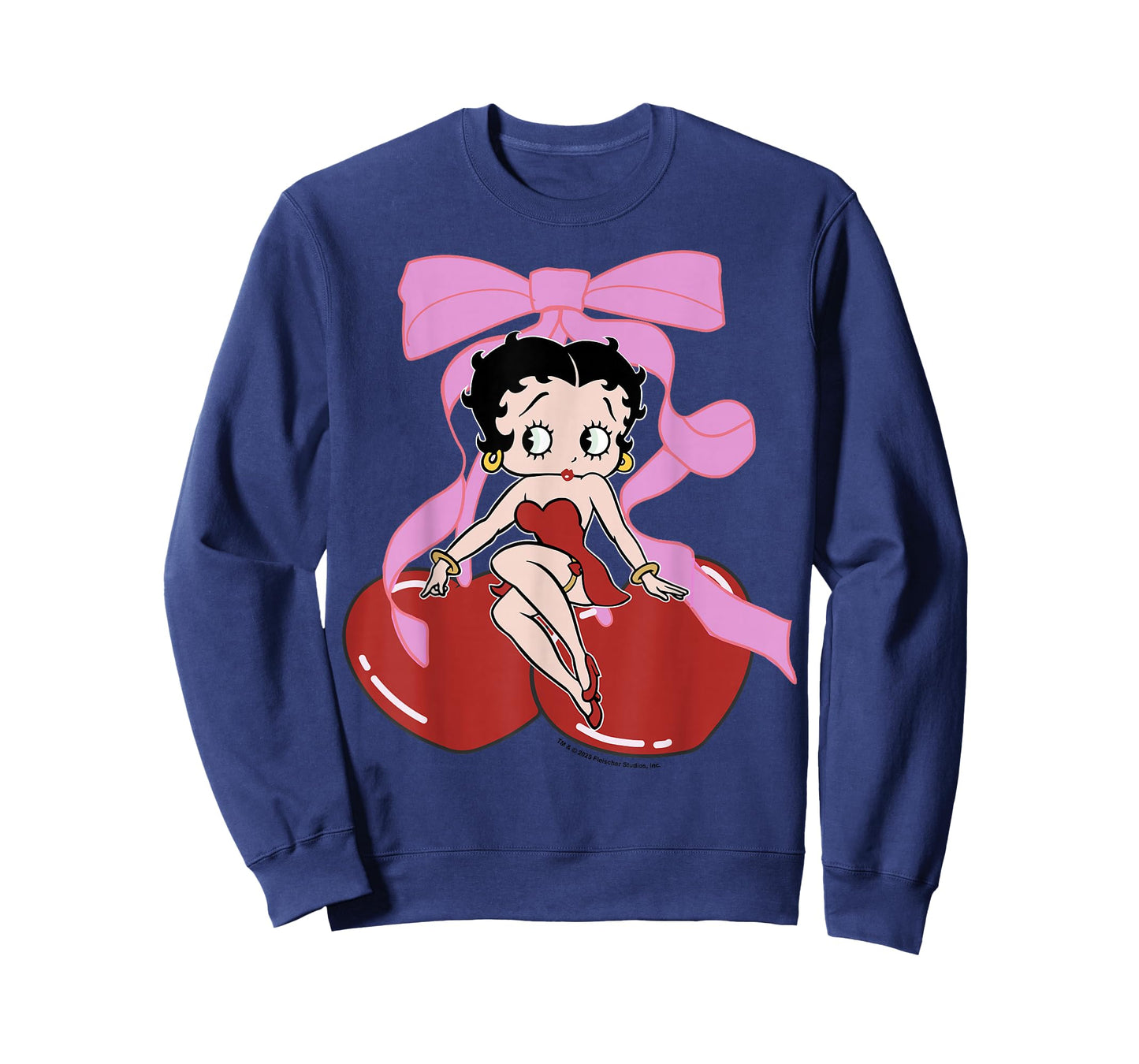 Betty Boop Betty Sitting with Cherries Bow T-Shirt