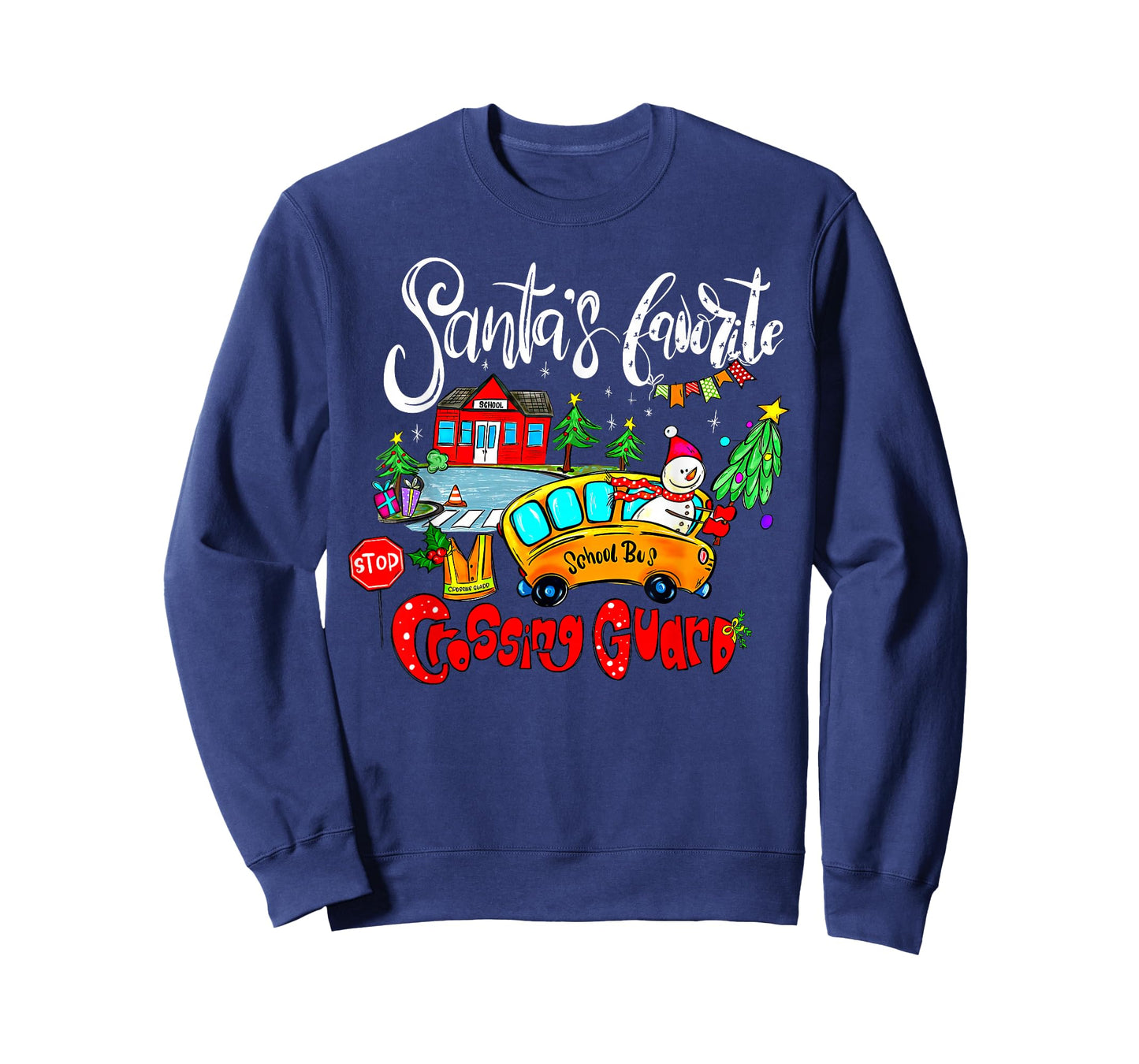 Santa’s Favorite Crossing Guards Christmas Occupational T-Shirt
