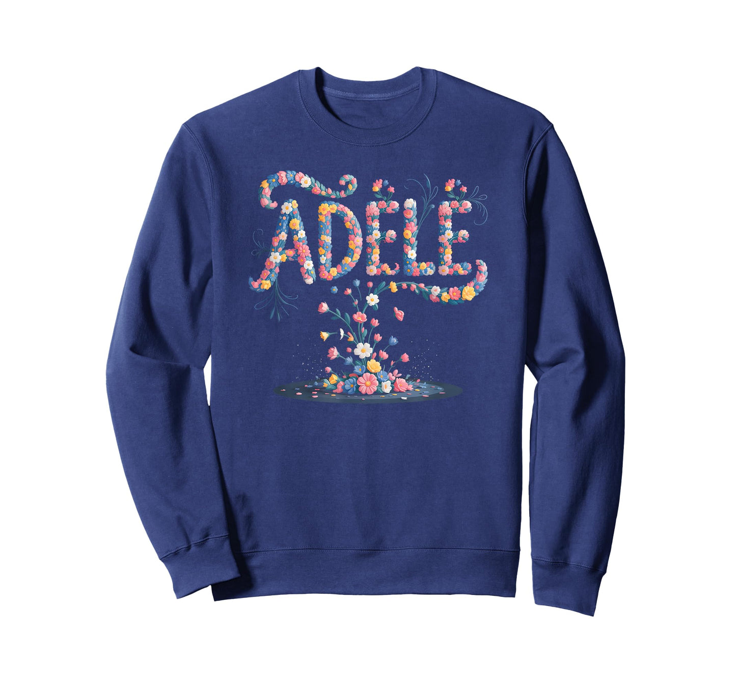 Floral First Name Adele Personalized Girl Party Mom Flowers T-Shirt