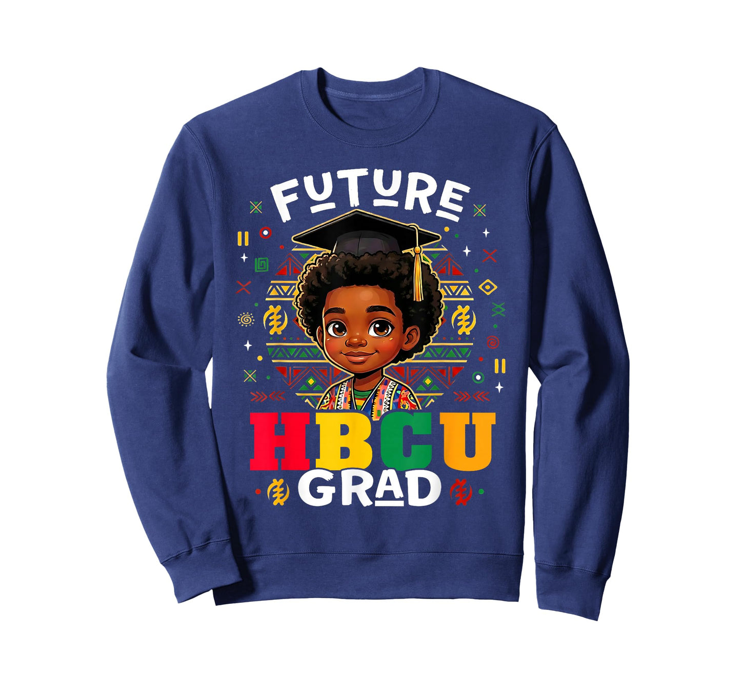 Future HBCU Grad Kids Black Boy Afro Black History Month Kid T-Shirt