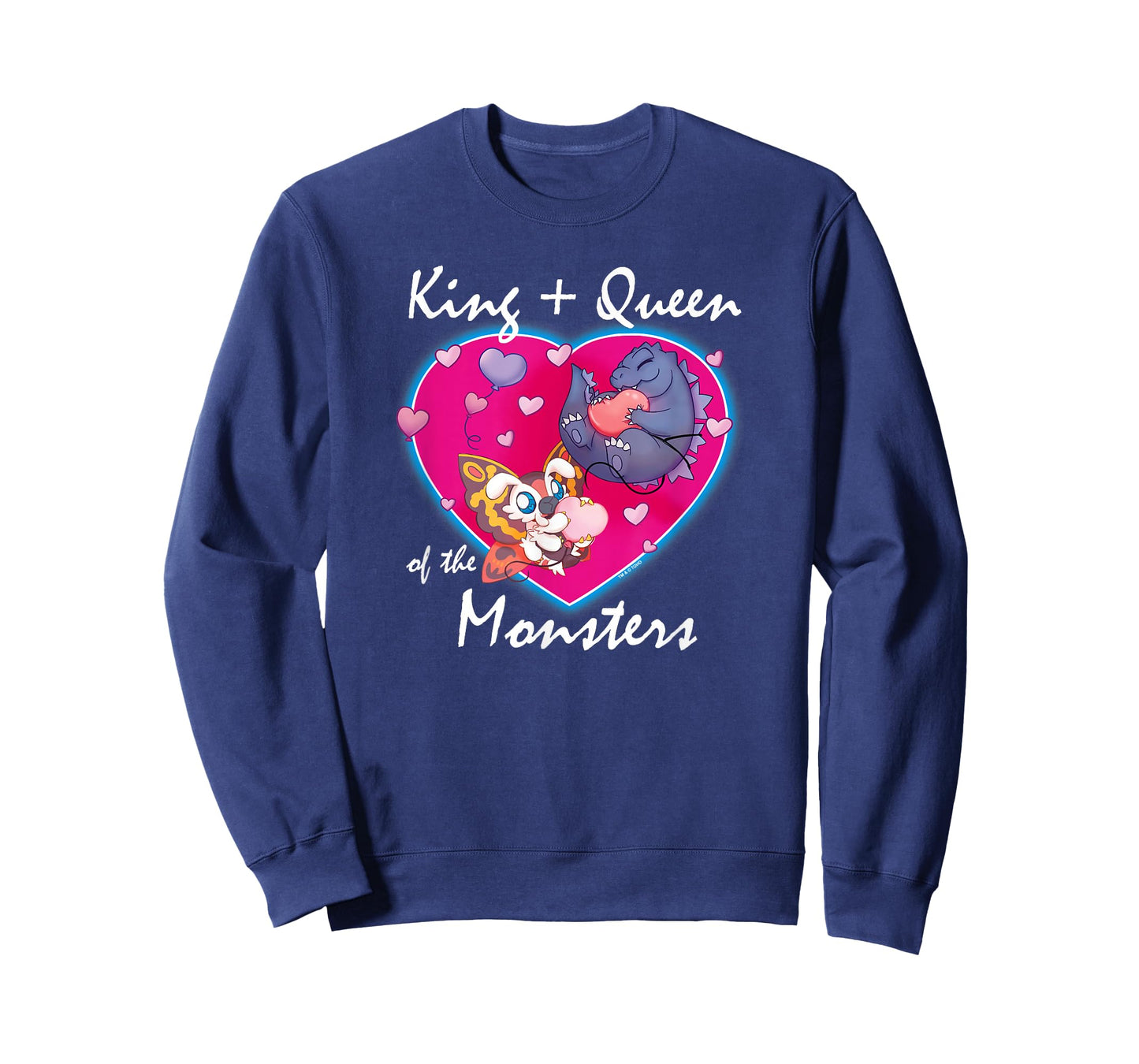 Godzilla King and Queen of Monster's Heart Cute Kaiju Movie T-Shirt