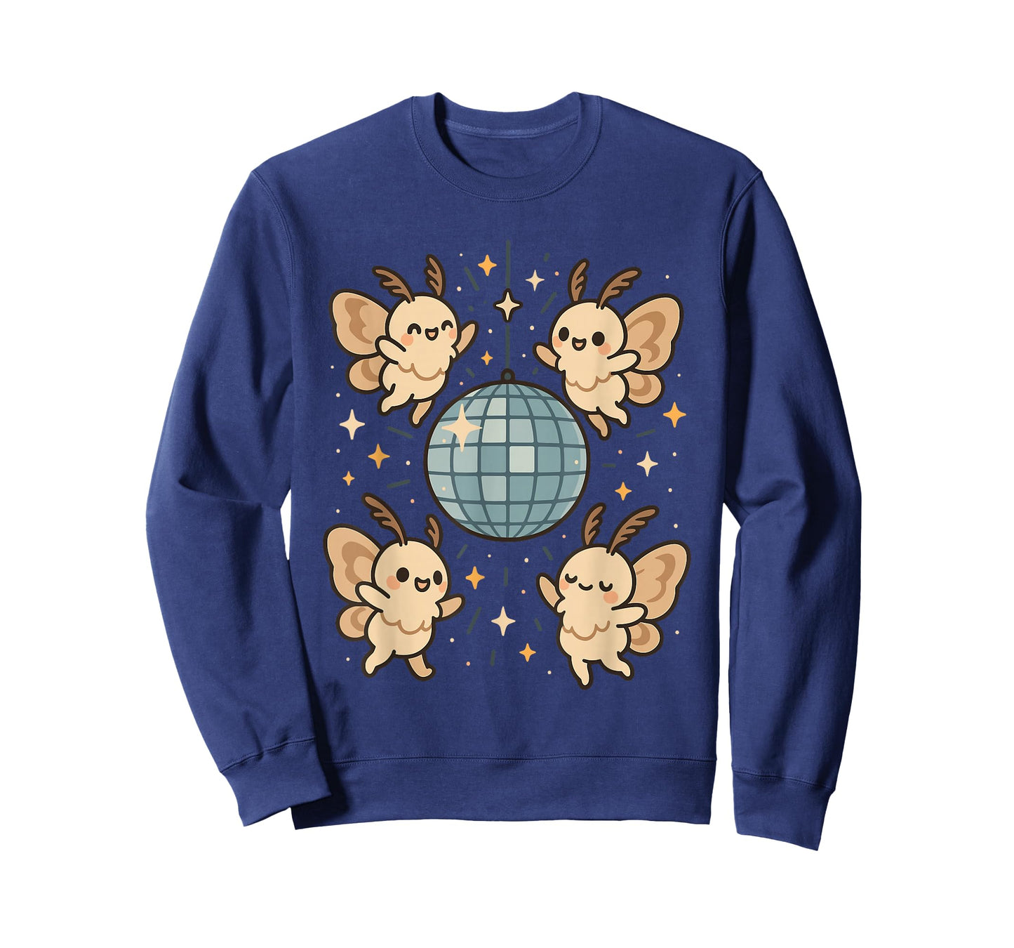 Disco Ball Funny Kawaii Moth Cute Insect Dancing Bug Party T-Shirt
