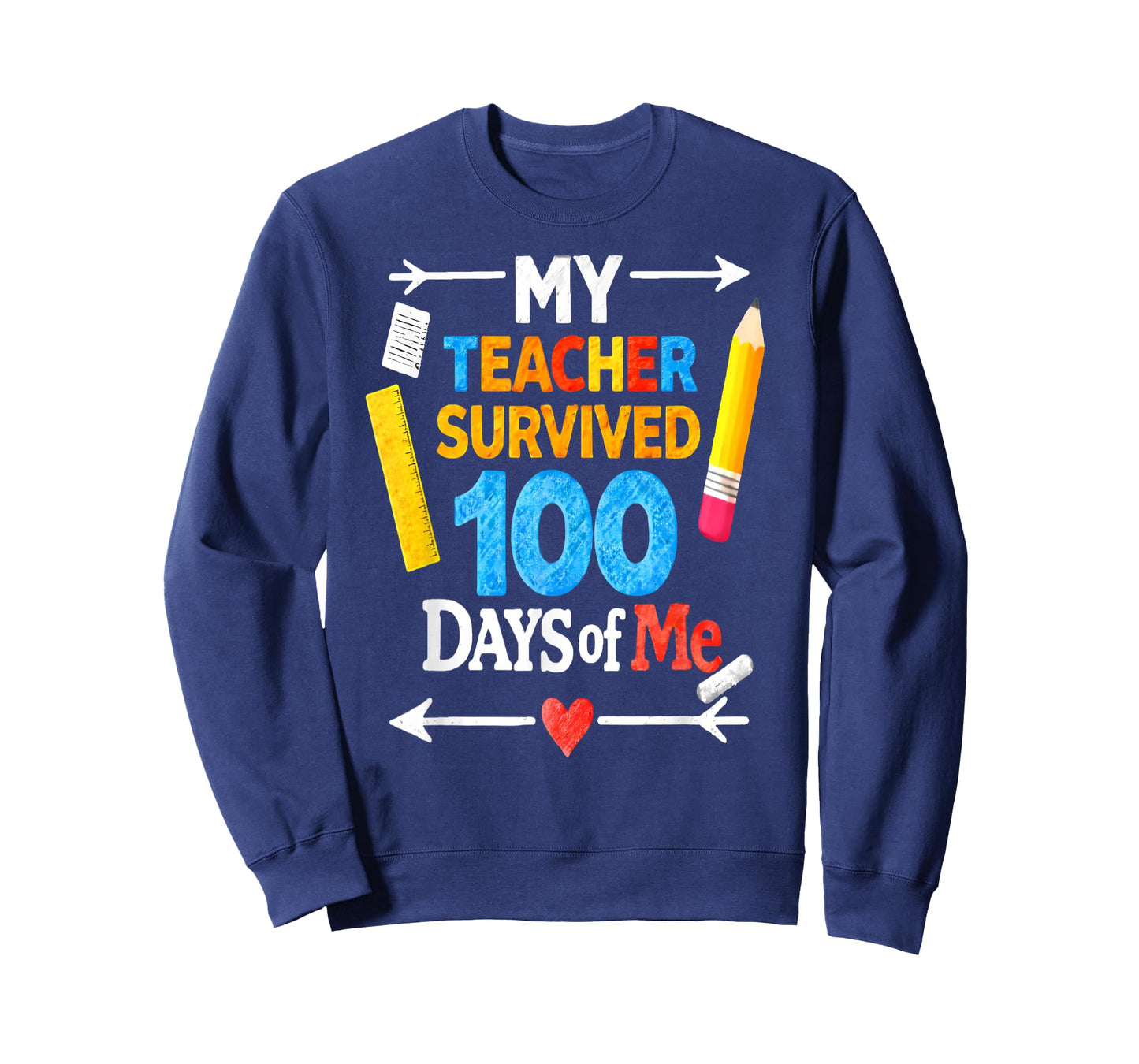 My Teacher Survived 100 Days of Me Funny 100th Day of School T-Shirt