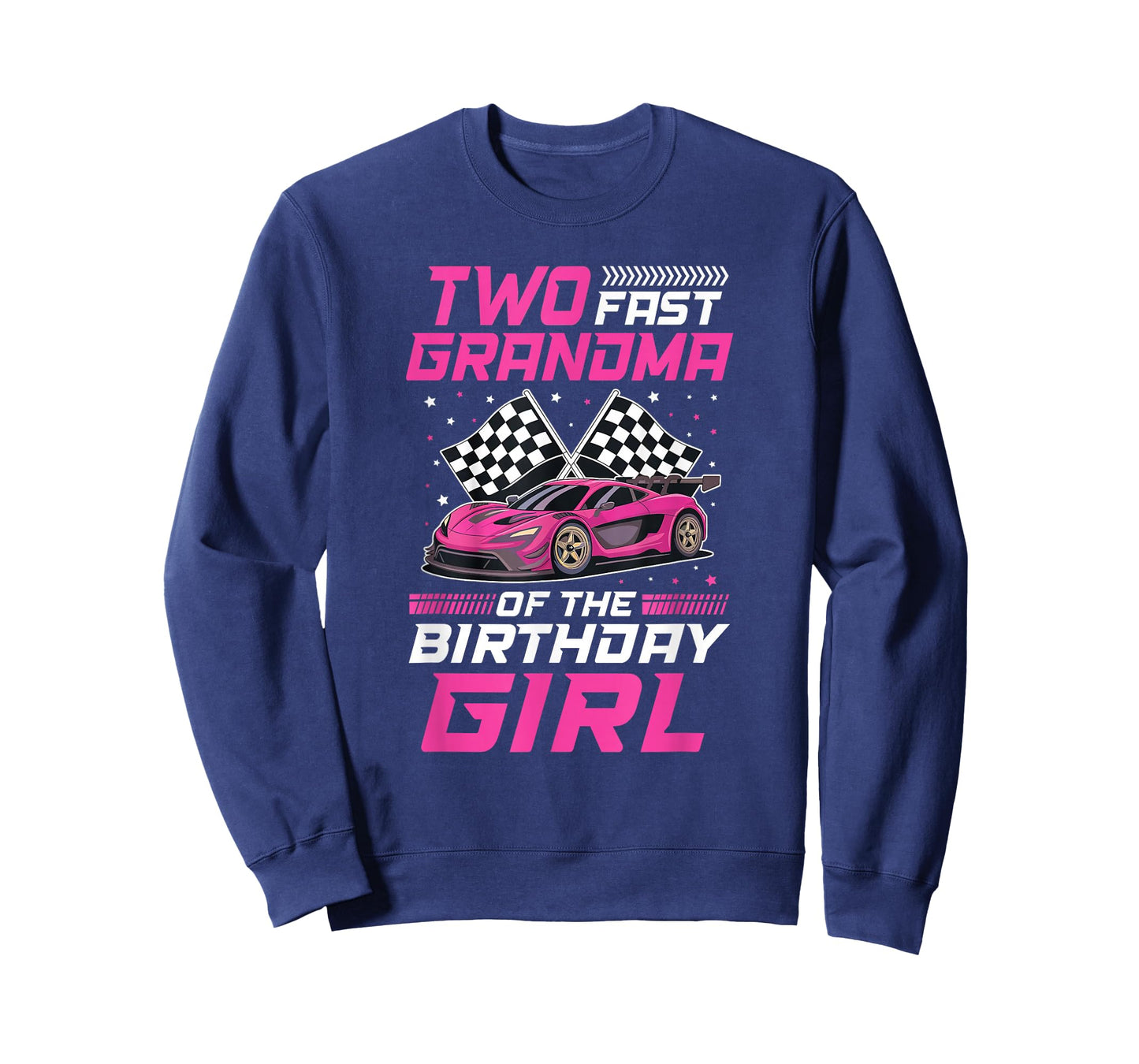 Two Fast Grandma of The Birthday Girl Racing Family Pit Crew T-Shirt