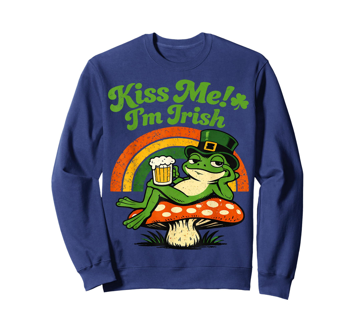 Kiss Me I'm Irish Funny Frog St Patricks Day Shamrock T-Shirt