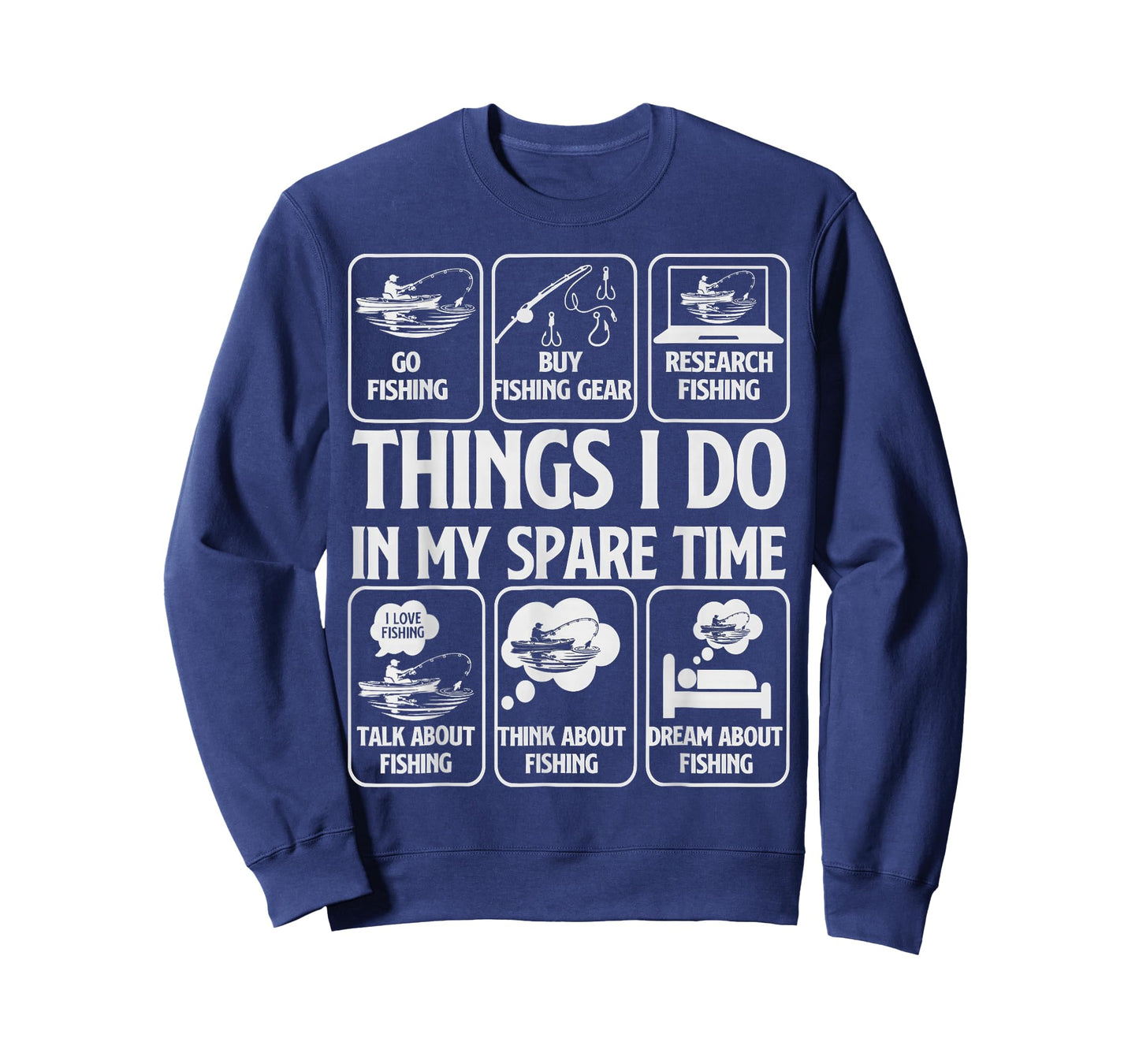 Things I Do in My Spare Time Fishing Boys Funny Fisherman T-Shirt