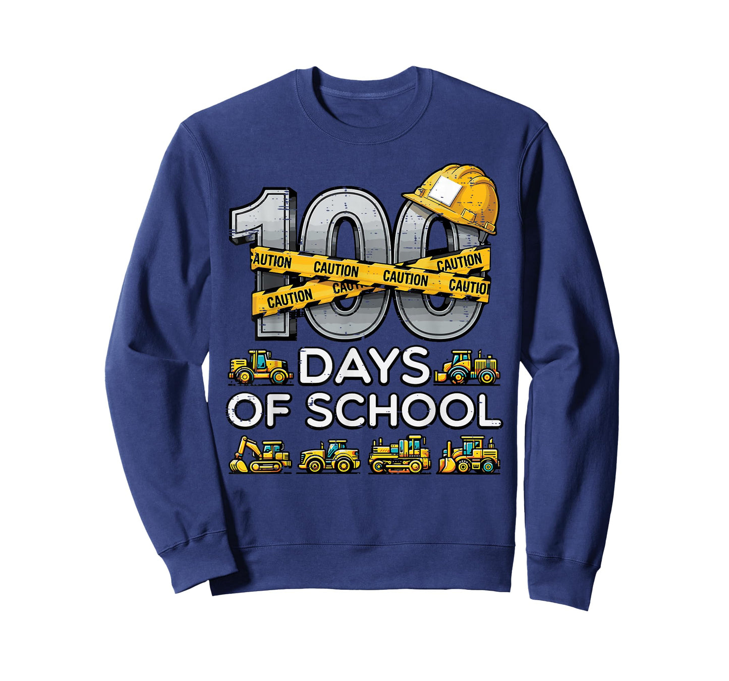 100 Days of School Construction 100th Day Boys Kids Toddler T-Shirt