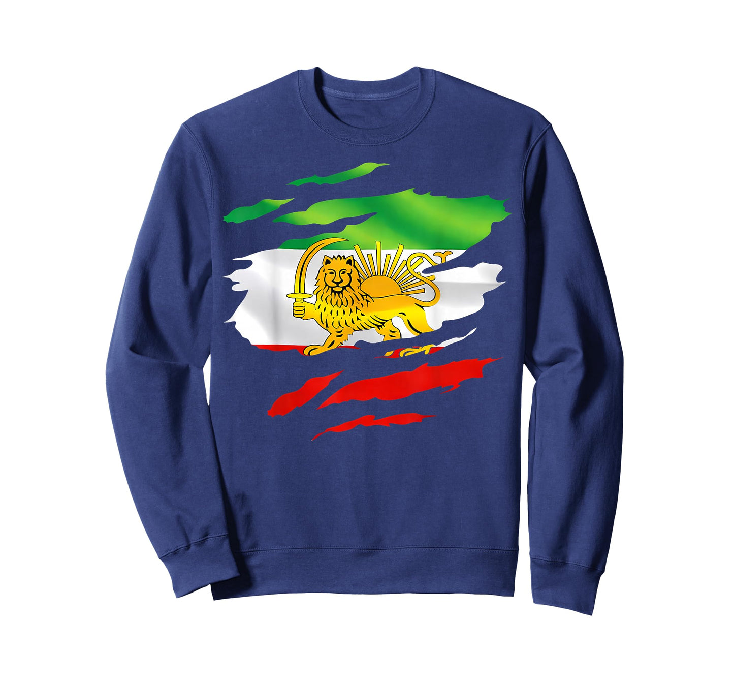 Iran Flag Map Lion Sun Sword Free Iran Support Women of Iran T-Shirt