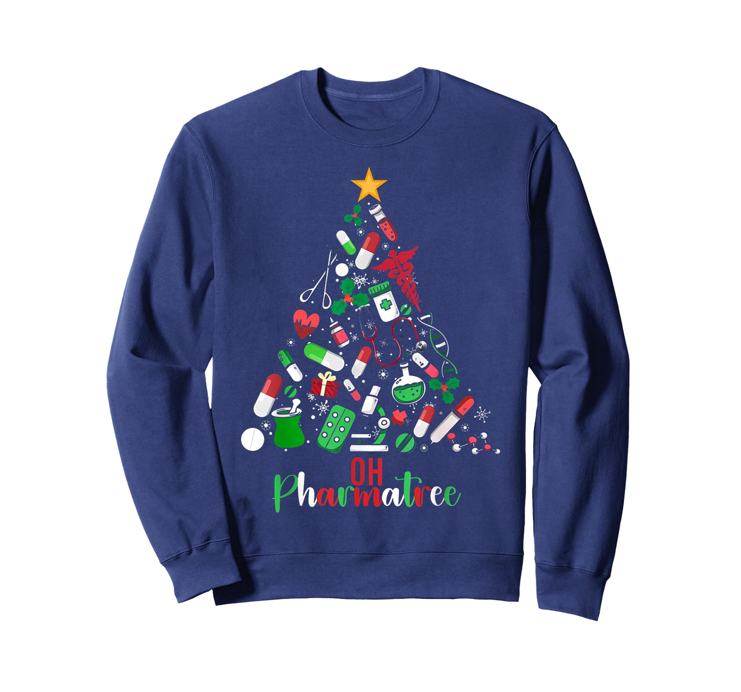 Oh Pharmatree Pharmacy Christmas Pharmacist Tech Medicine T-Shirt