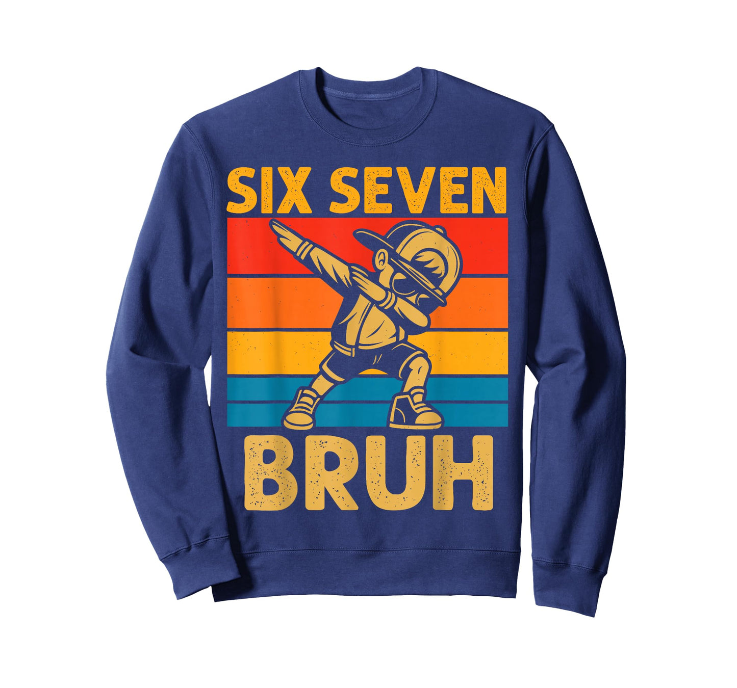 Dabbing Six Seven Bruh 67 Meme 6 7 Numbers Funny Boys Kids T-Shirt