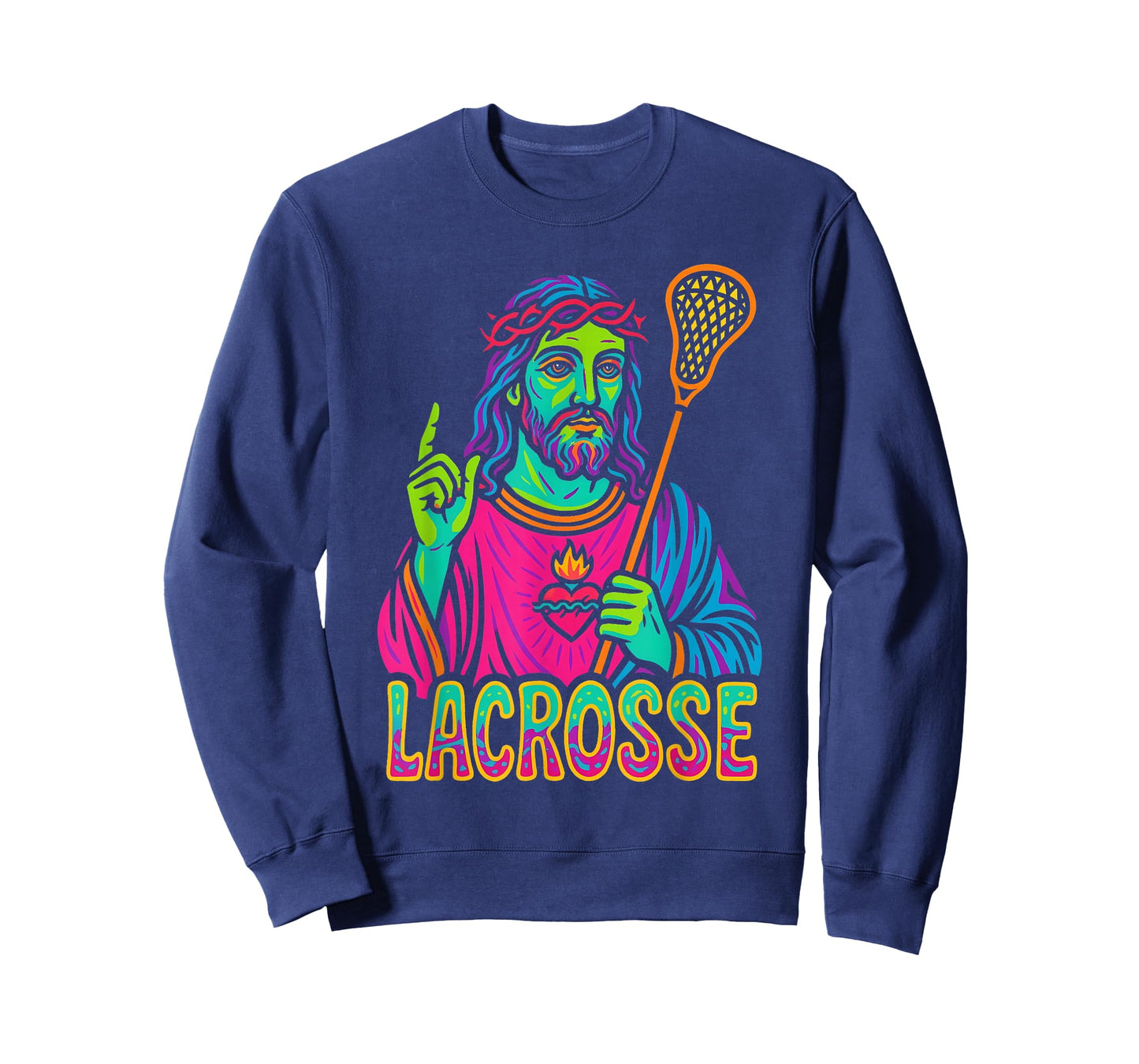 Jesus Lacrosse - Colorful Christian Lacrosse Lover T-Shirt