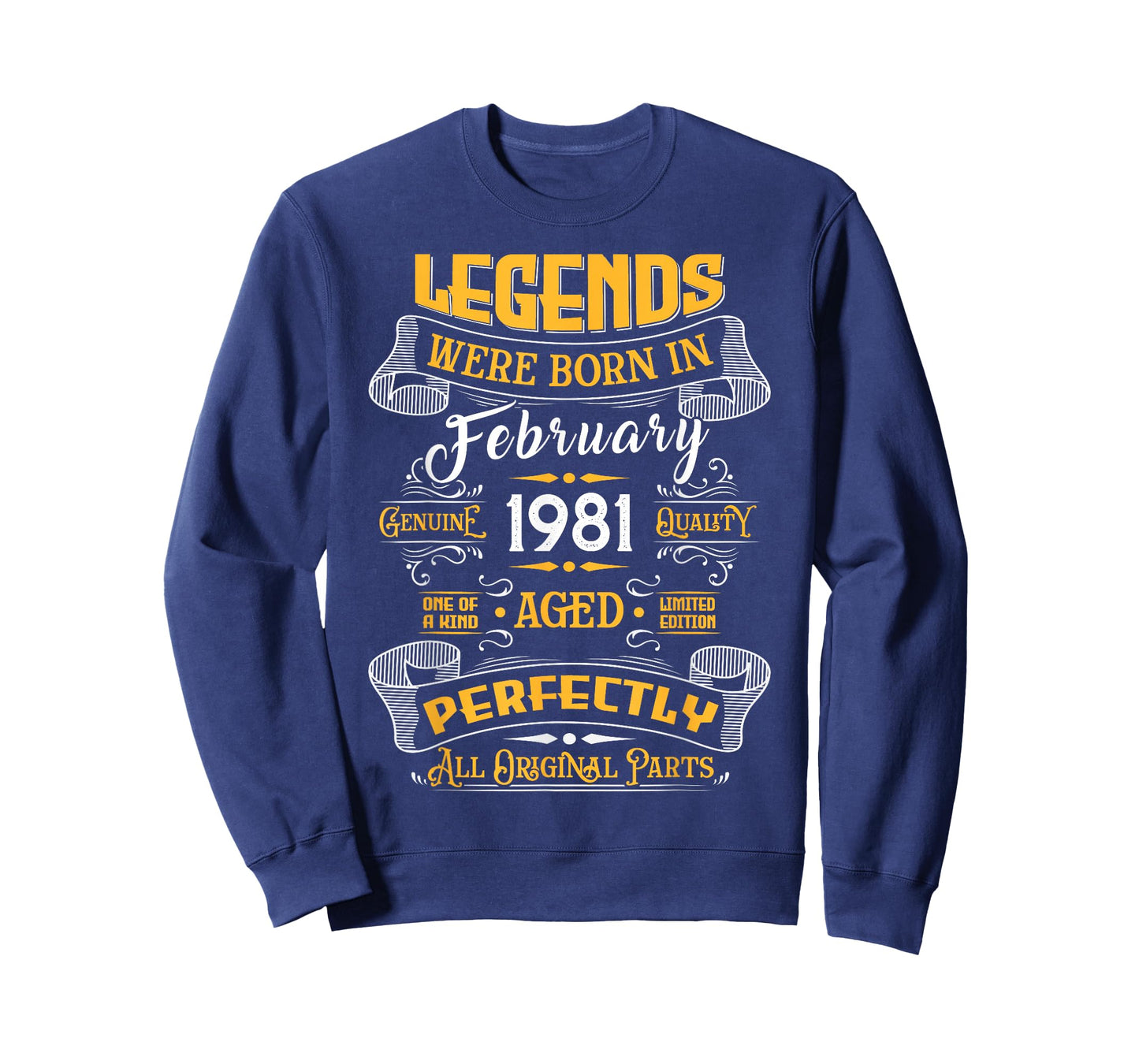 Legend February 1981 Vintage 45th Birthday Tees Made in 1981 T-Shirt