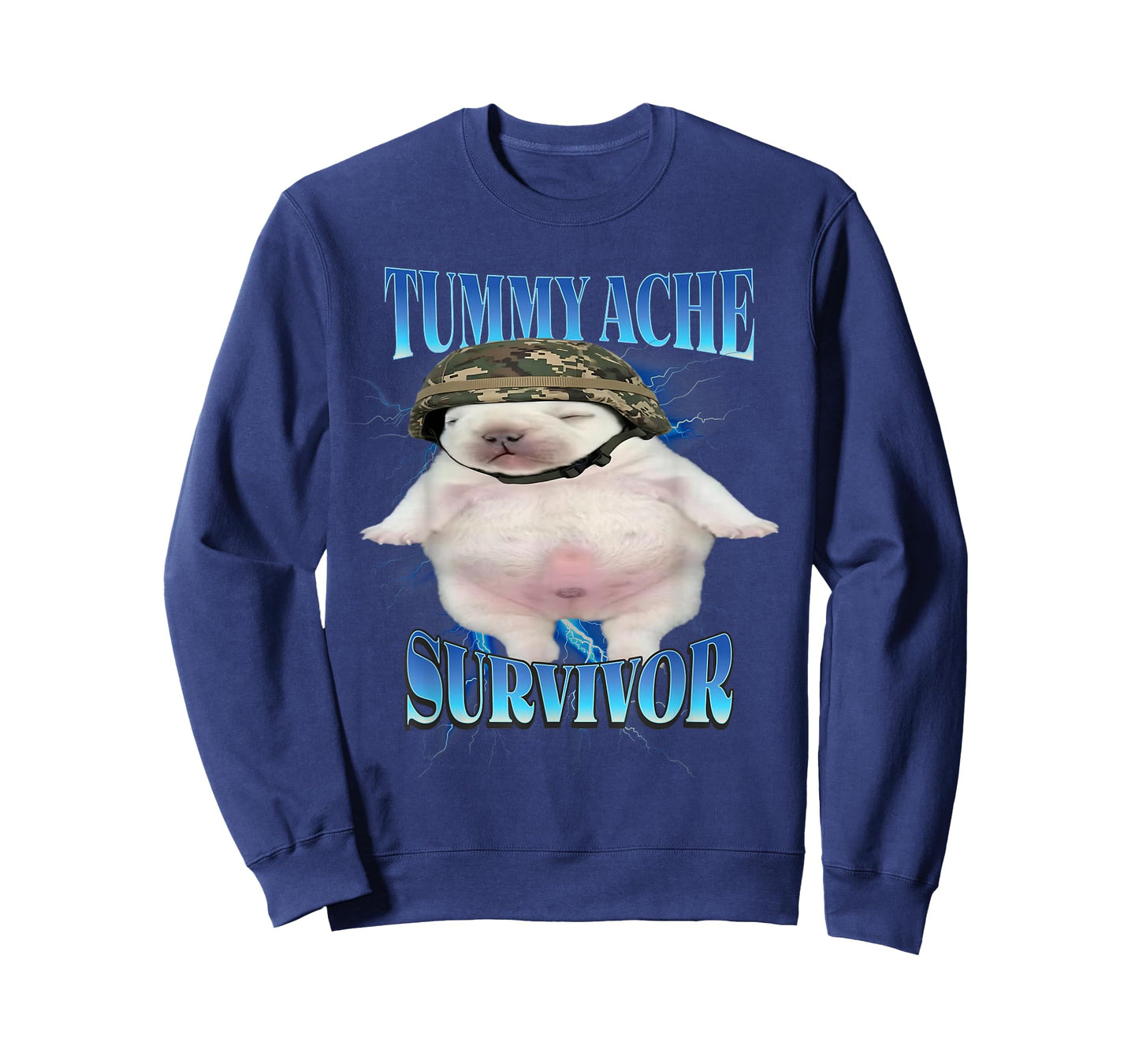 Tummy Ache Survivor Funny Pibble Graphic Meme Brainrot T-Shirt