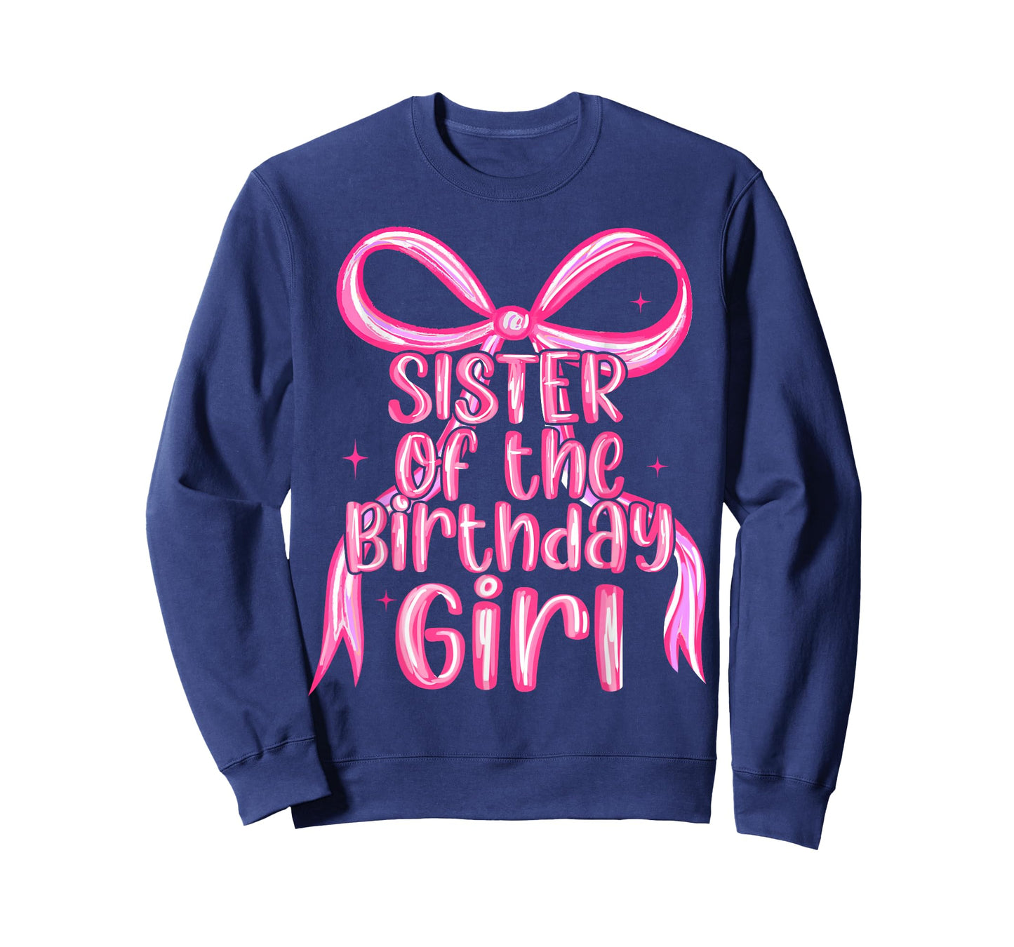 Sister of The Birthday Pink Girl Bow Matching Family Party T-Shirt