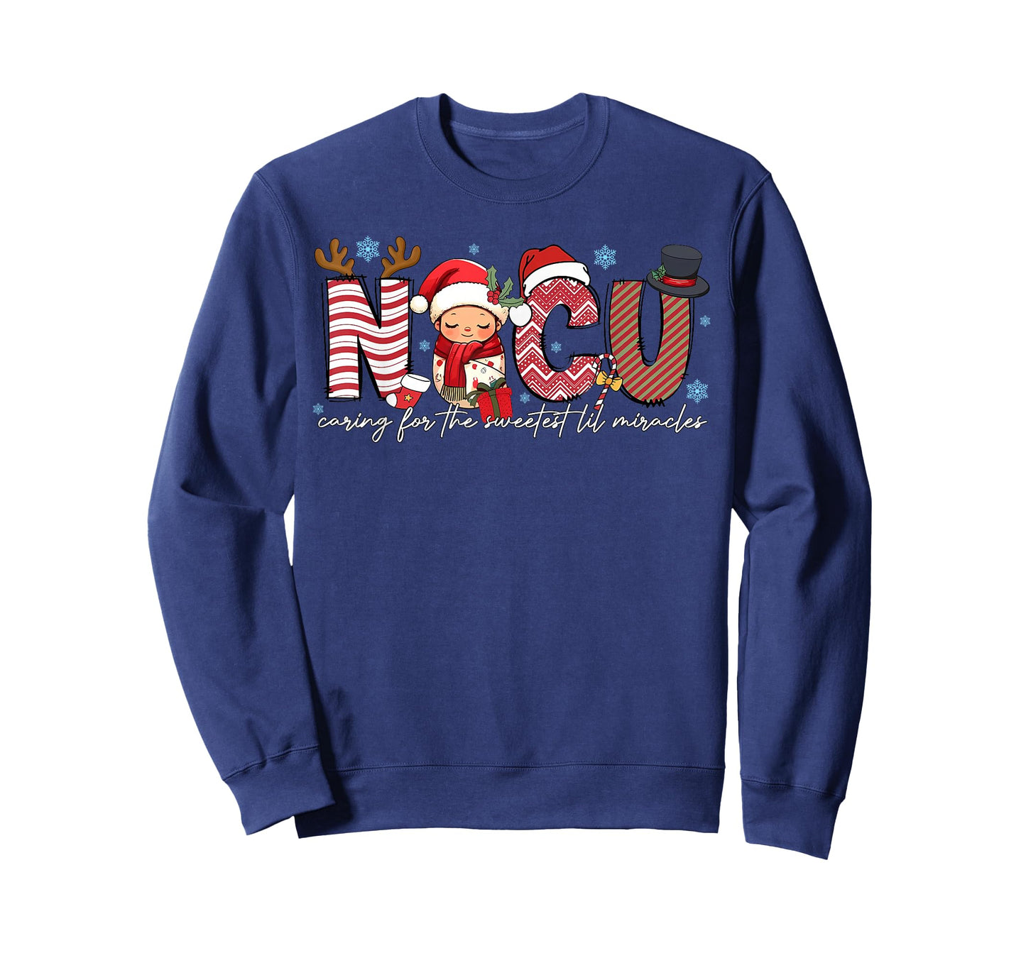 NICU Caring for Sweetest Lil Miracles Christmas Nurse Gift T-Shirt