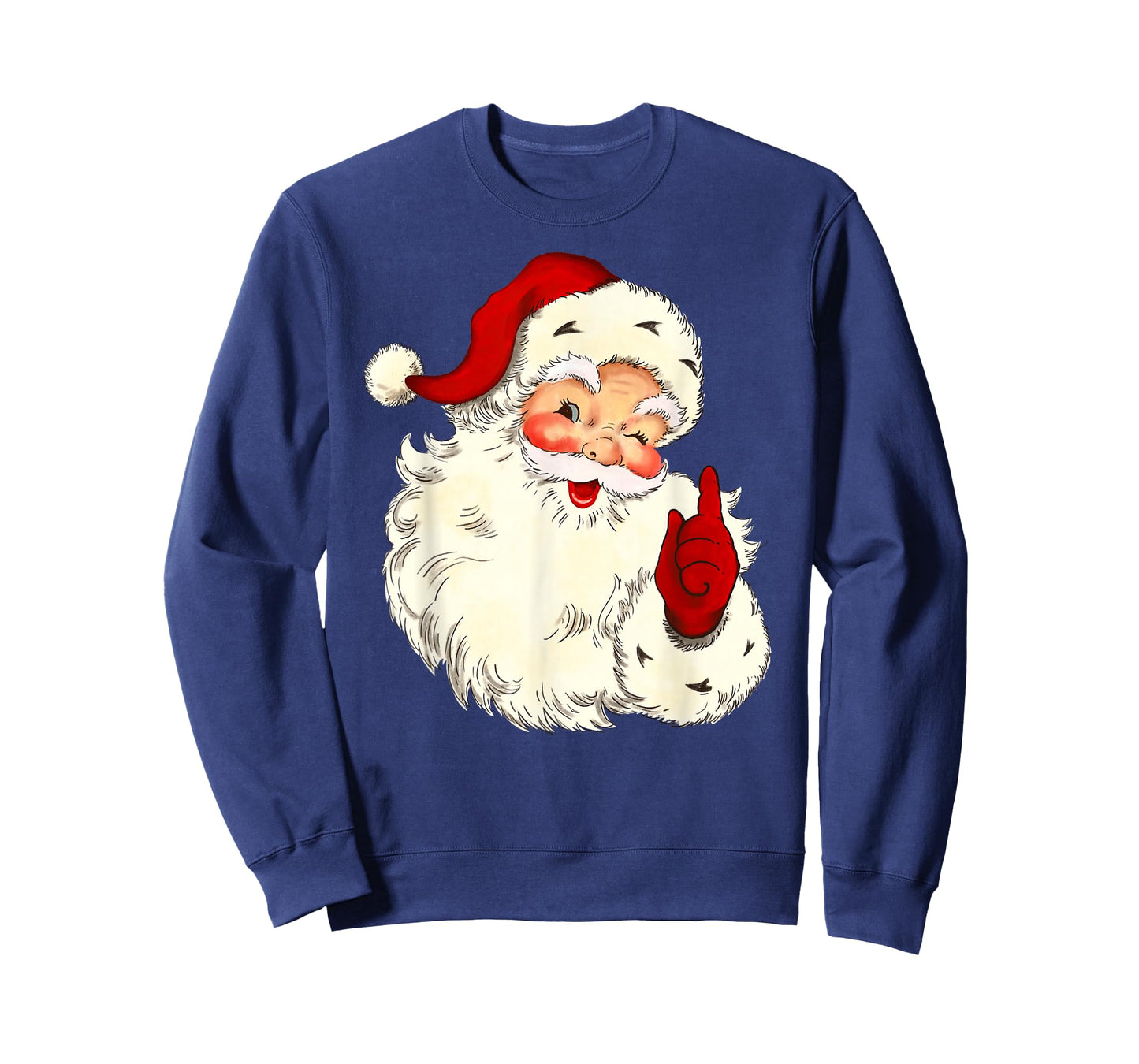 Cool Santa Claus Face Vintage Family Christmas Men Women T-Shirt
