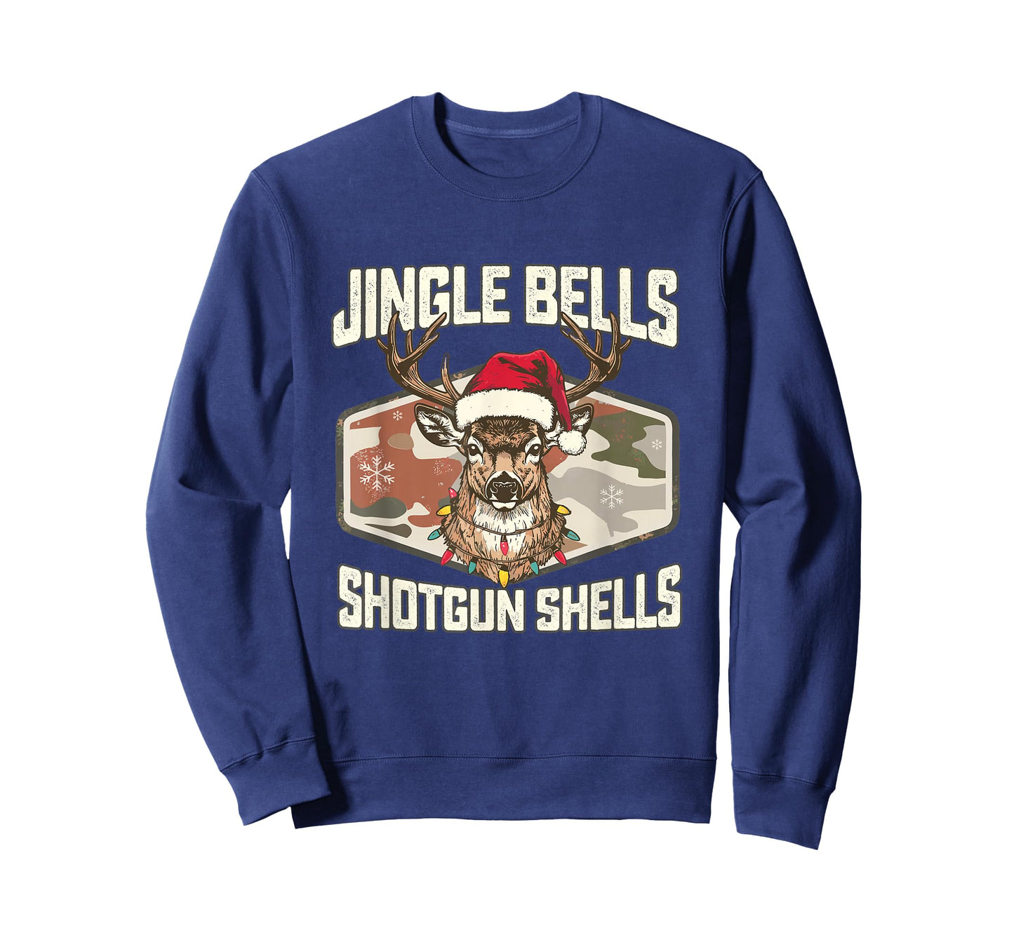 Jingle Bells Shotgun Shells Vintage Deer Hunting Christmas T-Shirt
