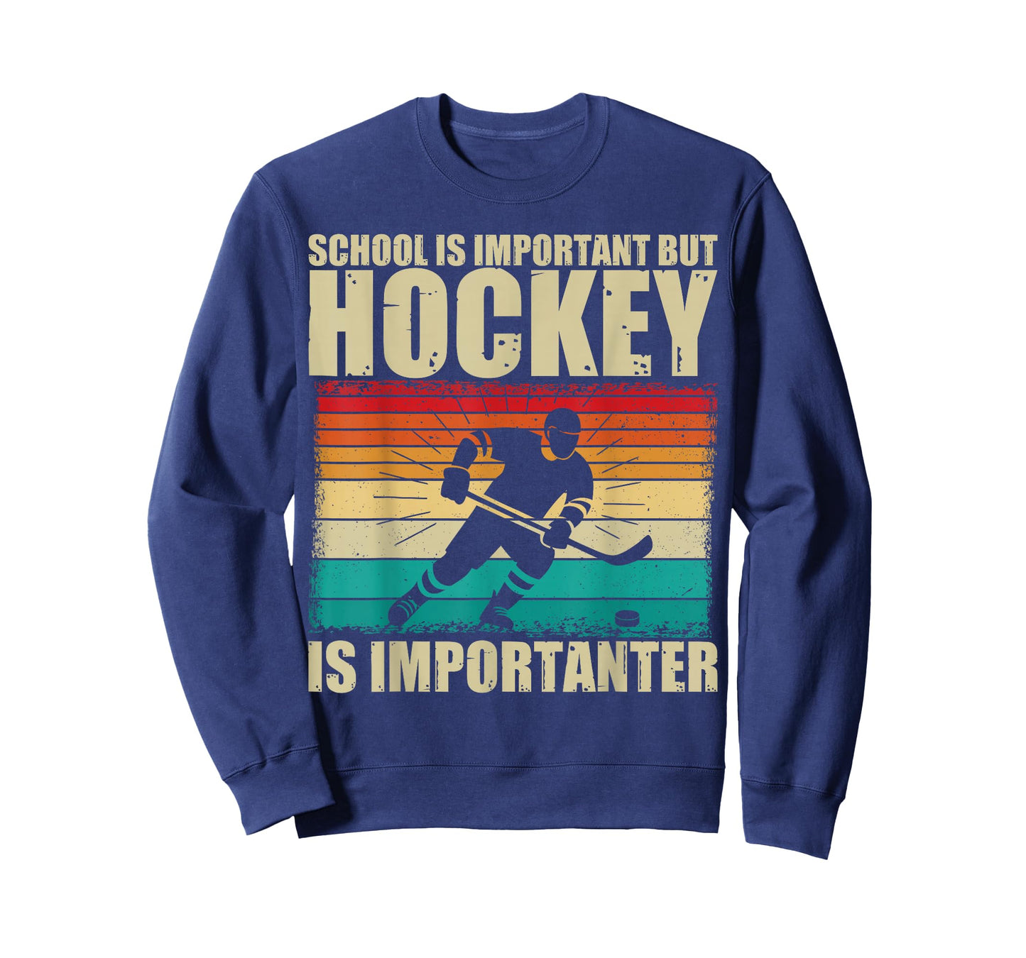 School is Important Hockey is Importanter Funny Hockey Boys T-Shirt