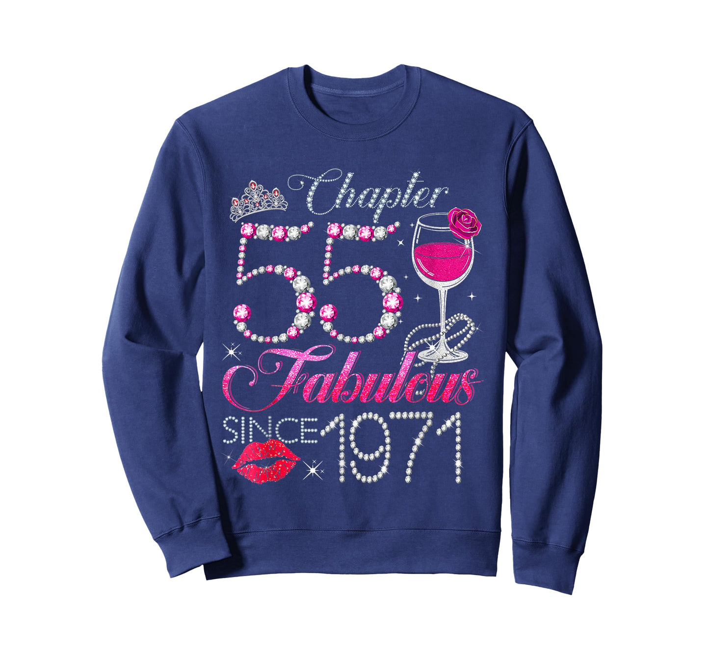 Chapter 55 Fabulous Since 1971 55th Birthday Queen Diamond T-Shirt