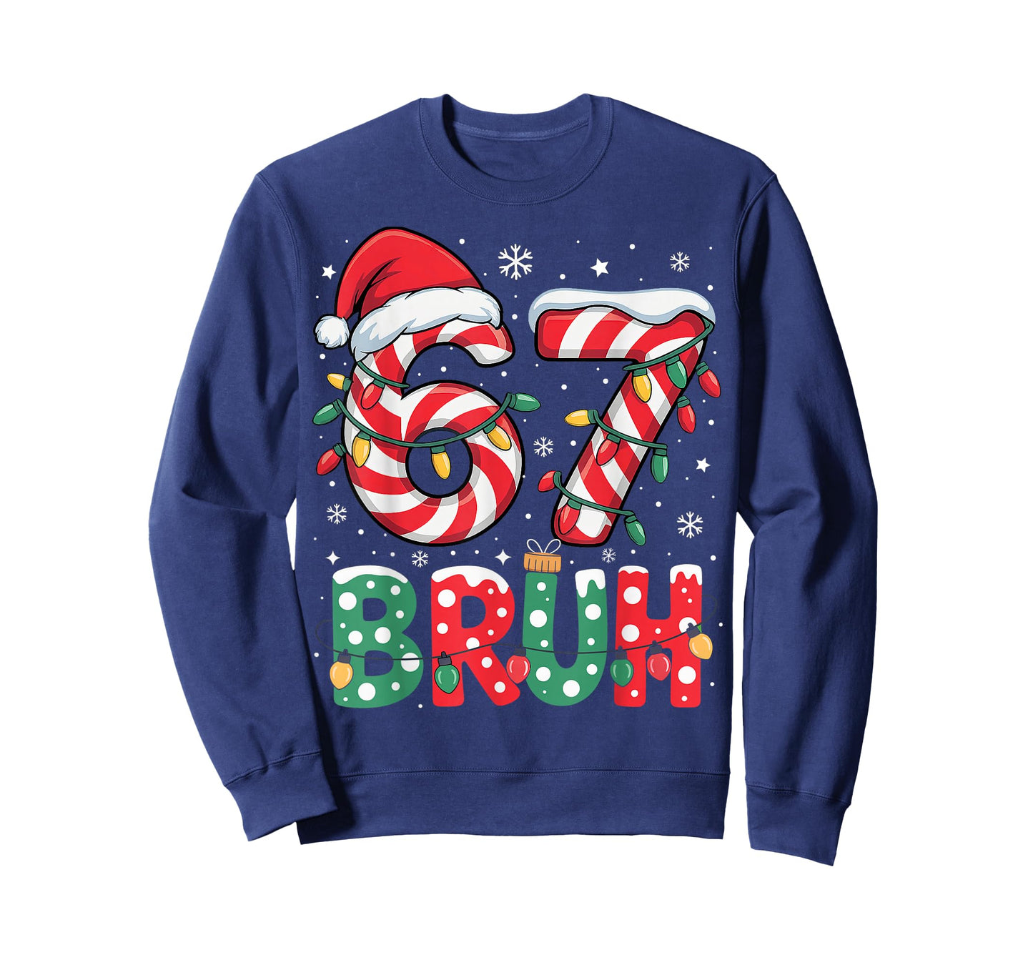 Funny Bruh 67 Six Seven 6 7 Meme Christmas Boy Girl Kids T-Shirt