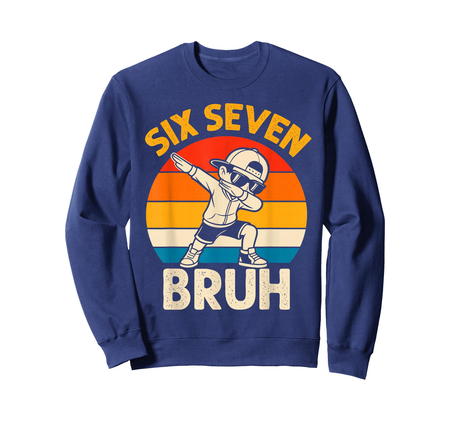 Dabbing Six Seven Bruh 67 Meme 6 7 Numbers Funny Boys Kids T-Shirt