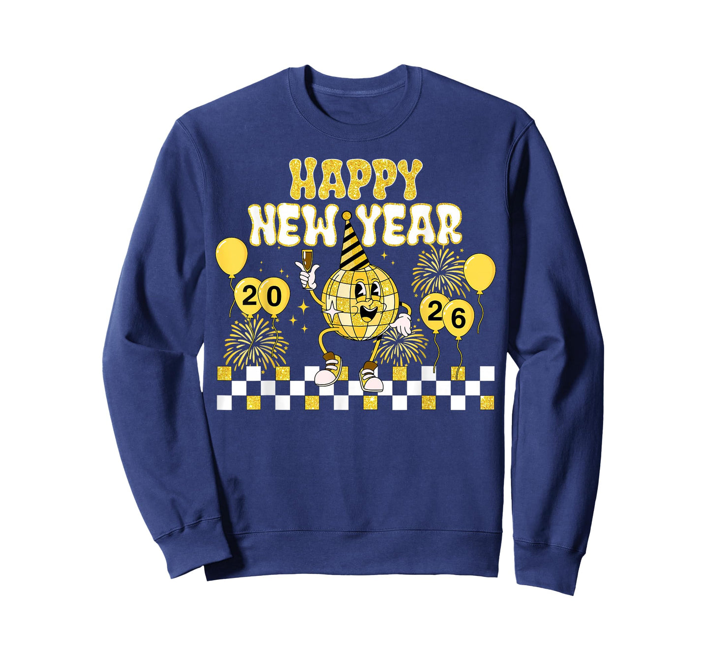 New Year's Eve Hello 2026 Happy New Year 2026 Disco Ball T-Shirt